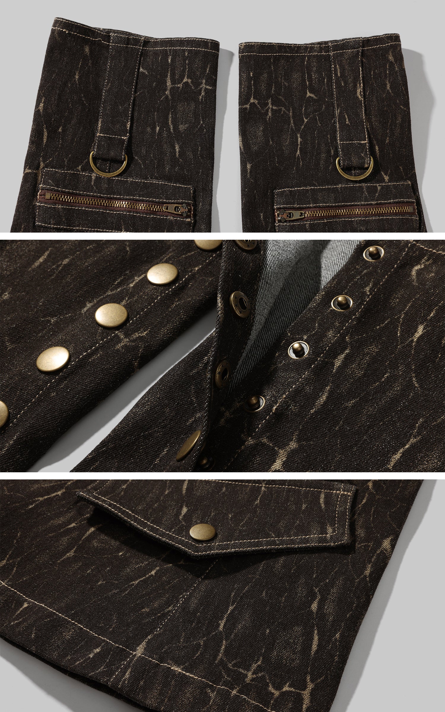 Low pixel ダメージ加工ユーティリティショーツ＆レッグウォーマーセット