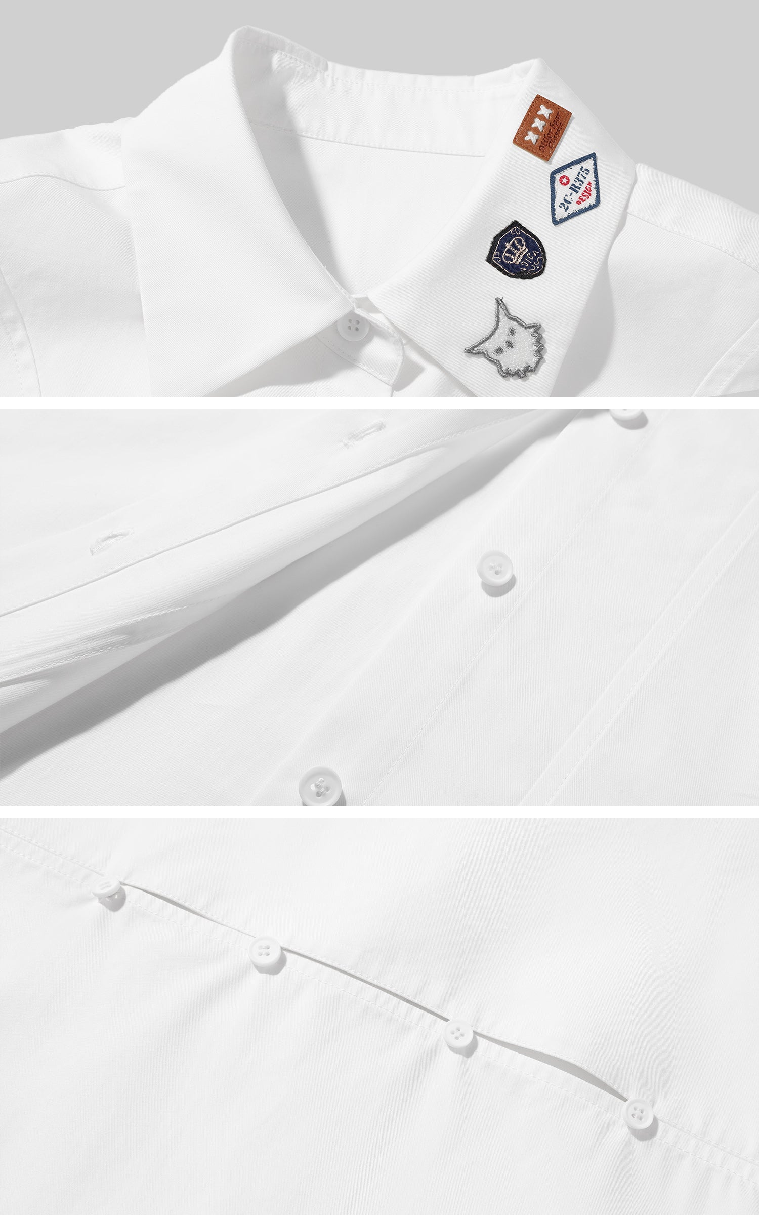 WARDEN EDGE Embroidered Collar Structured Shirt