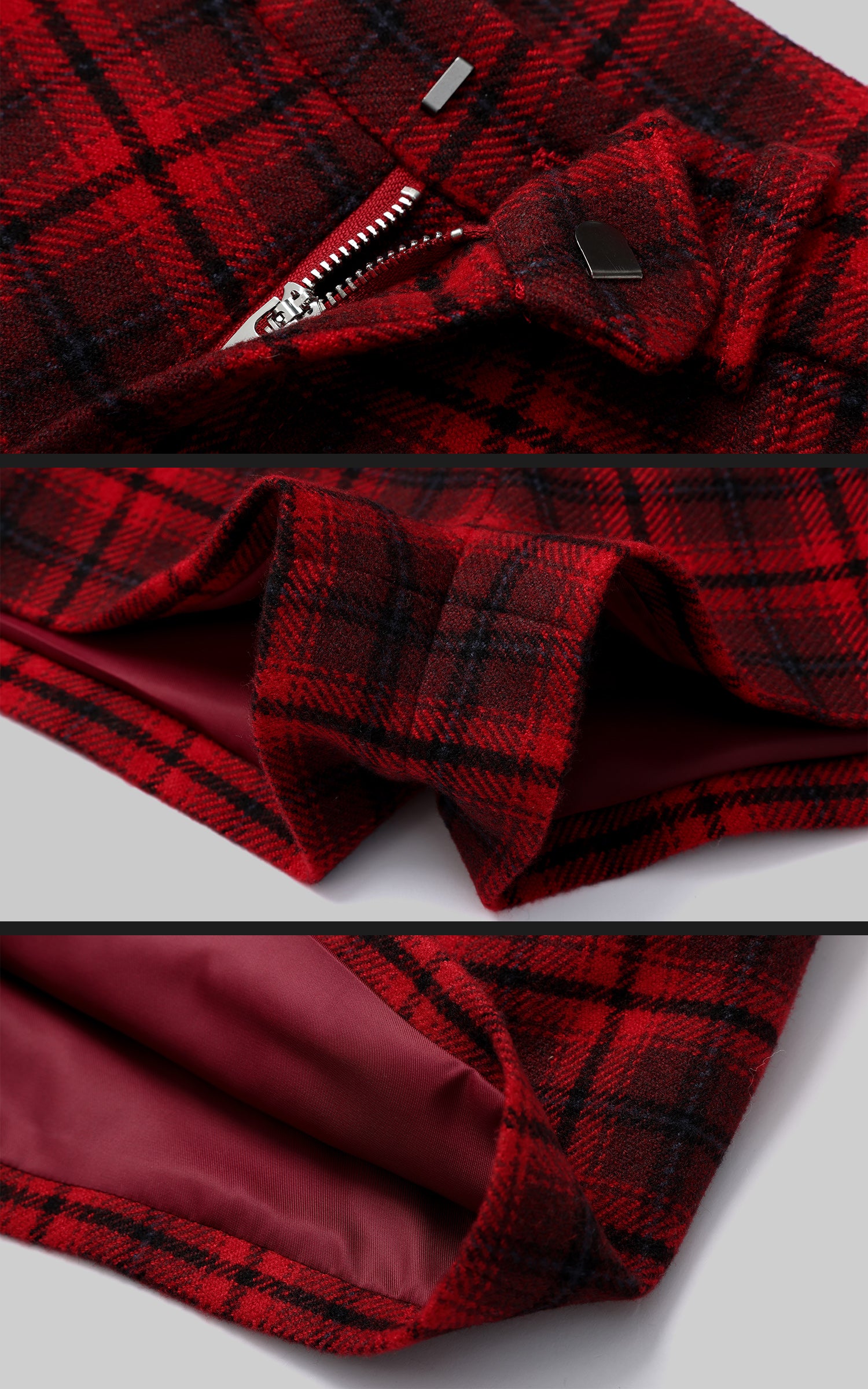 WARDEN EDGE Tartan Plaid Mini Shorts - PINKPARKS