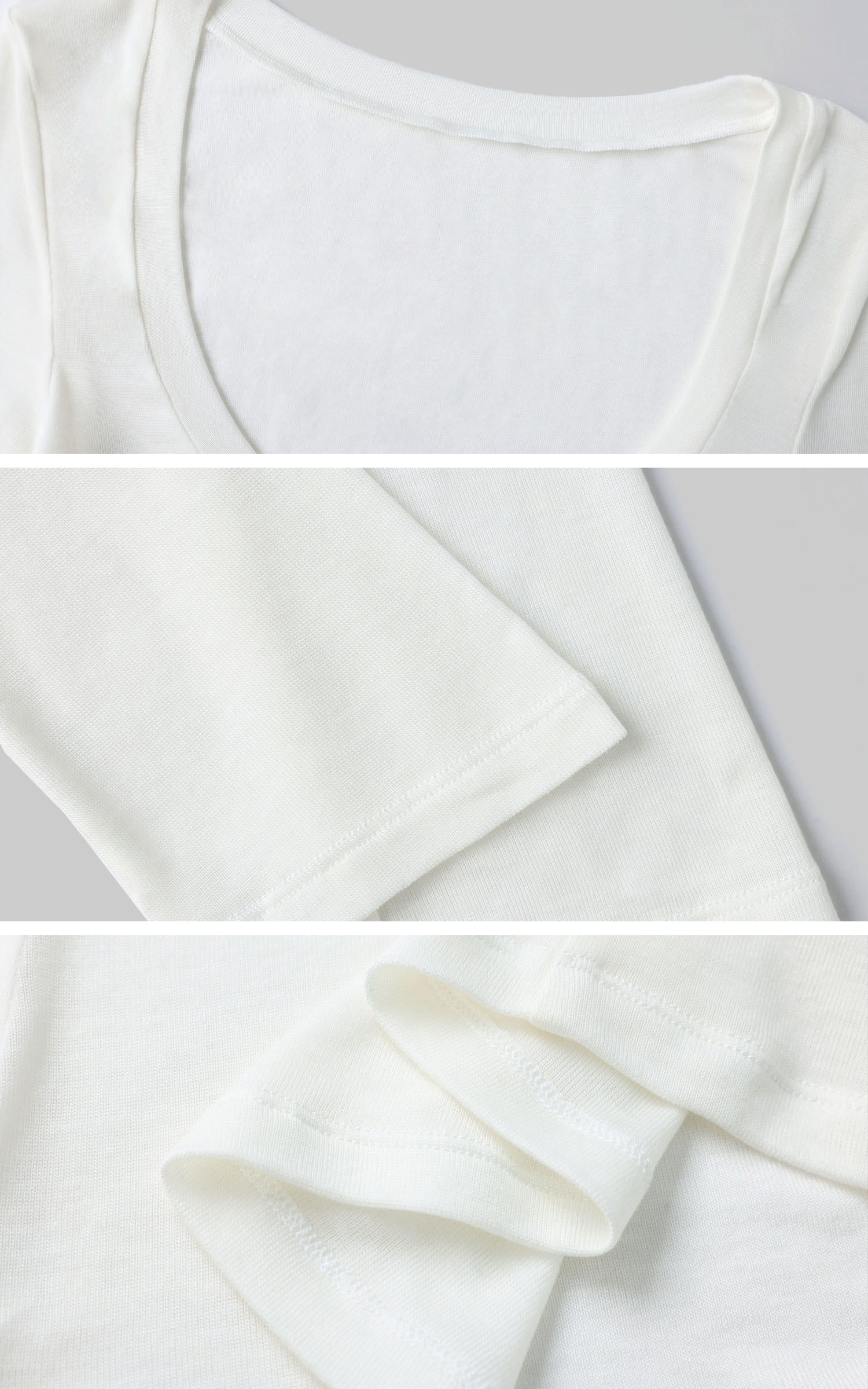 0122stepll クロップドインナー レイヤー ロングスリーブ Tシャツ