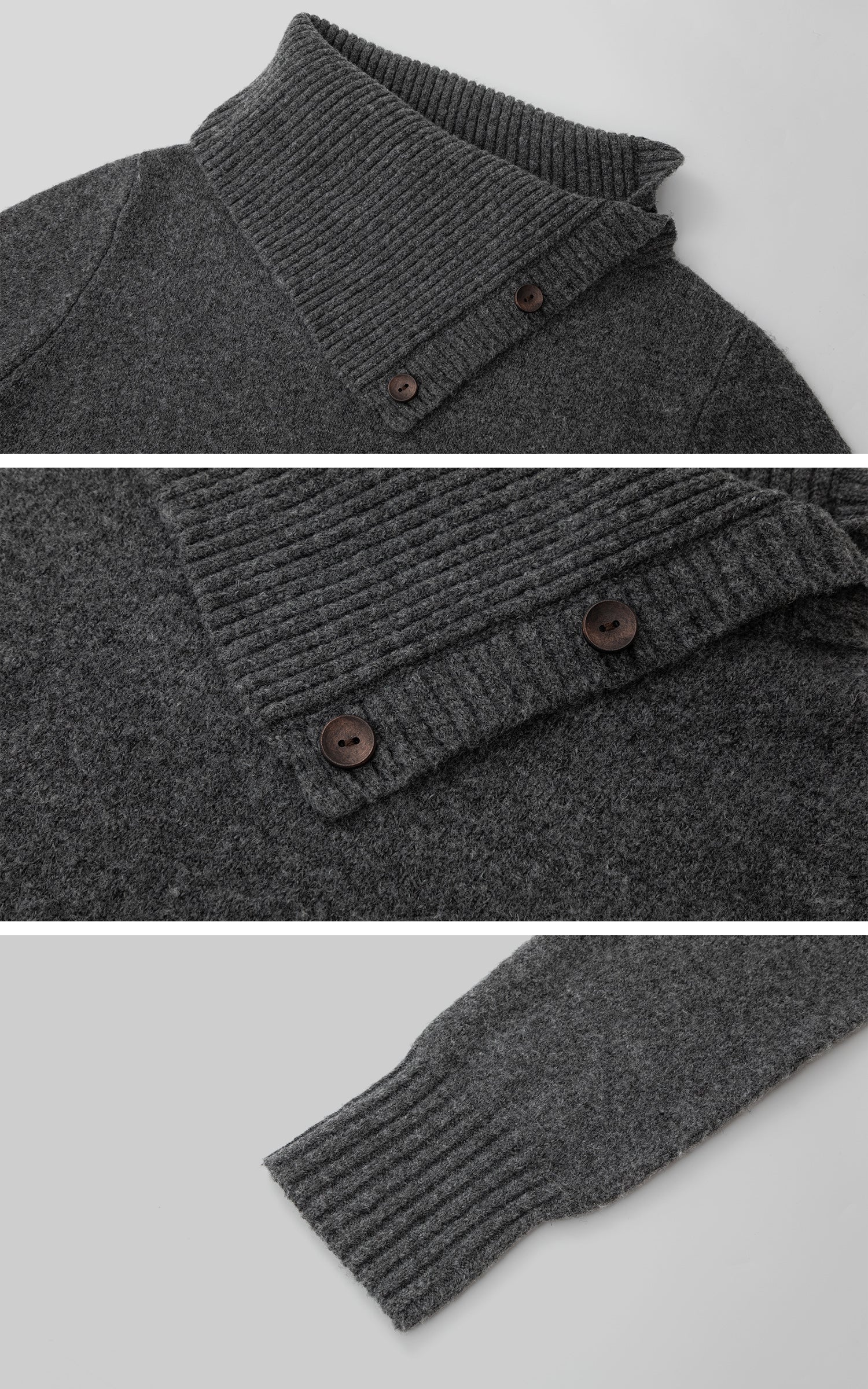 IAMXIAA ボタンネック オーバーサイズ ニットセーター