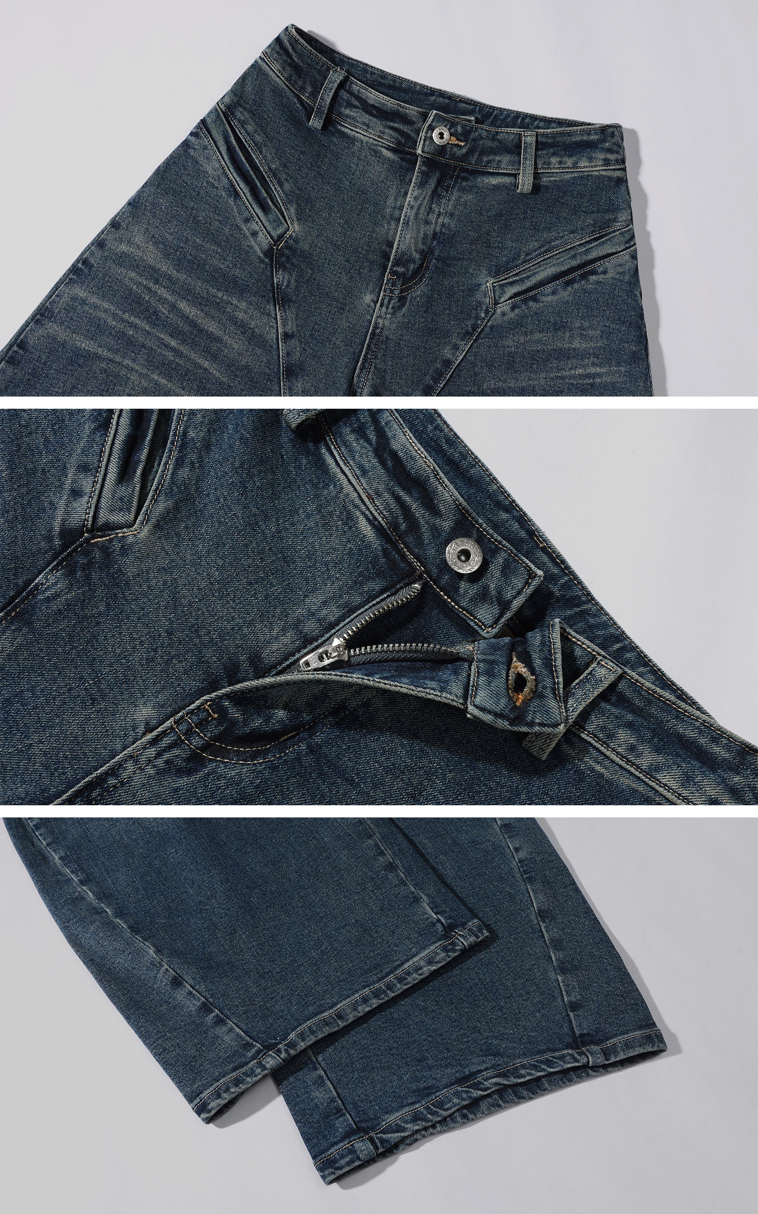 デニムビスチェ＆ワイドレッグパンツセット