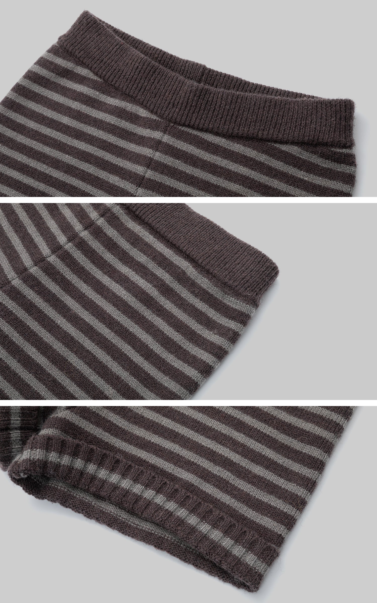 IAMXIAA ストライプ柄ニットローライズショーツ