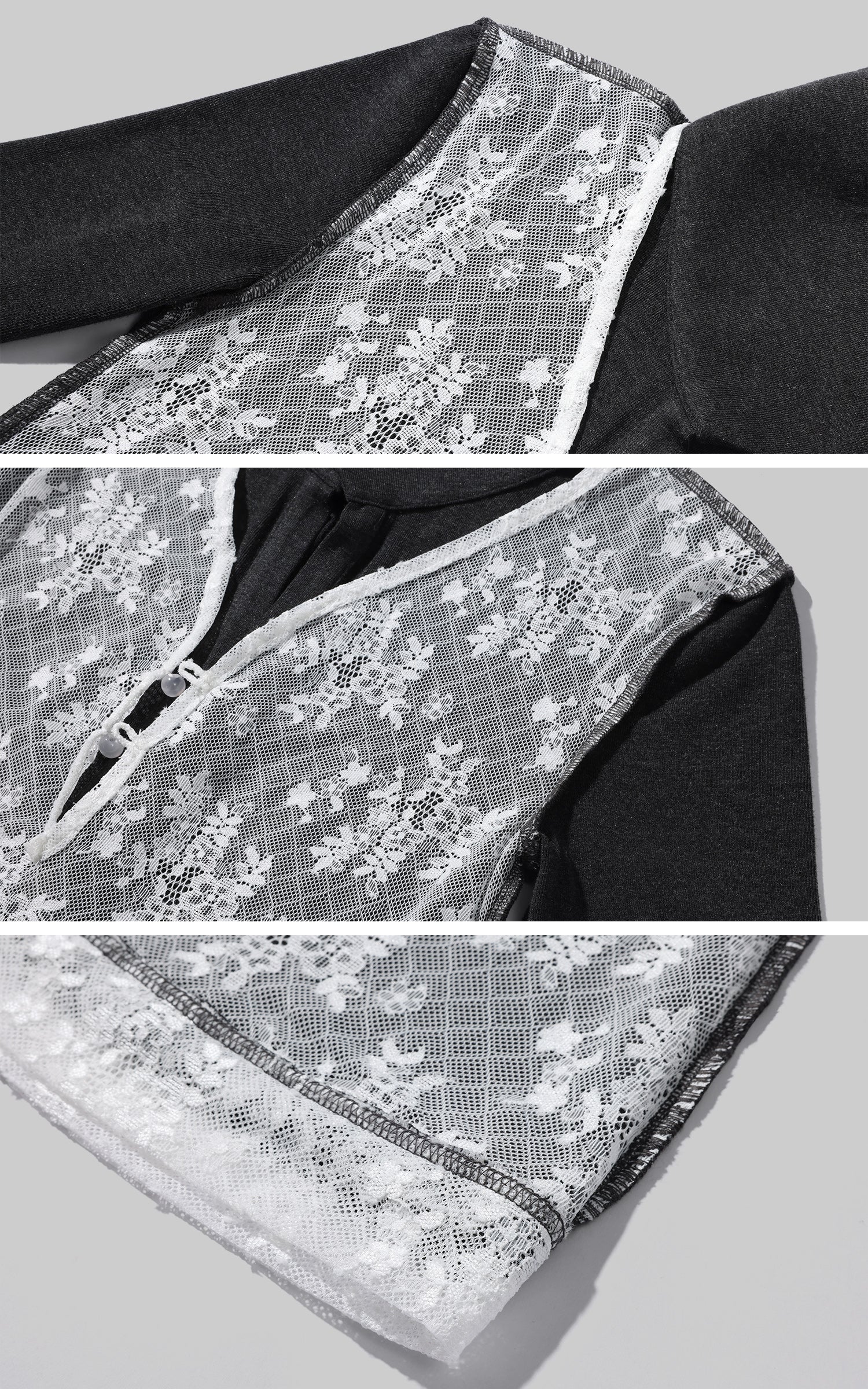 Rase le sol Fitted Layered Lace Insert Top