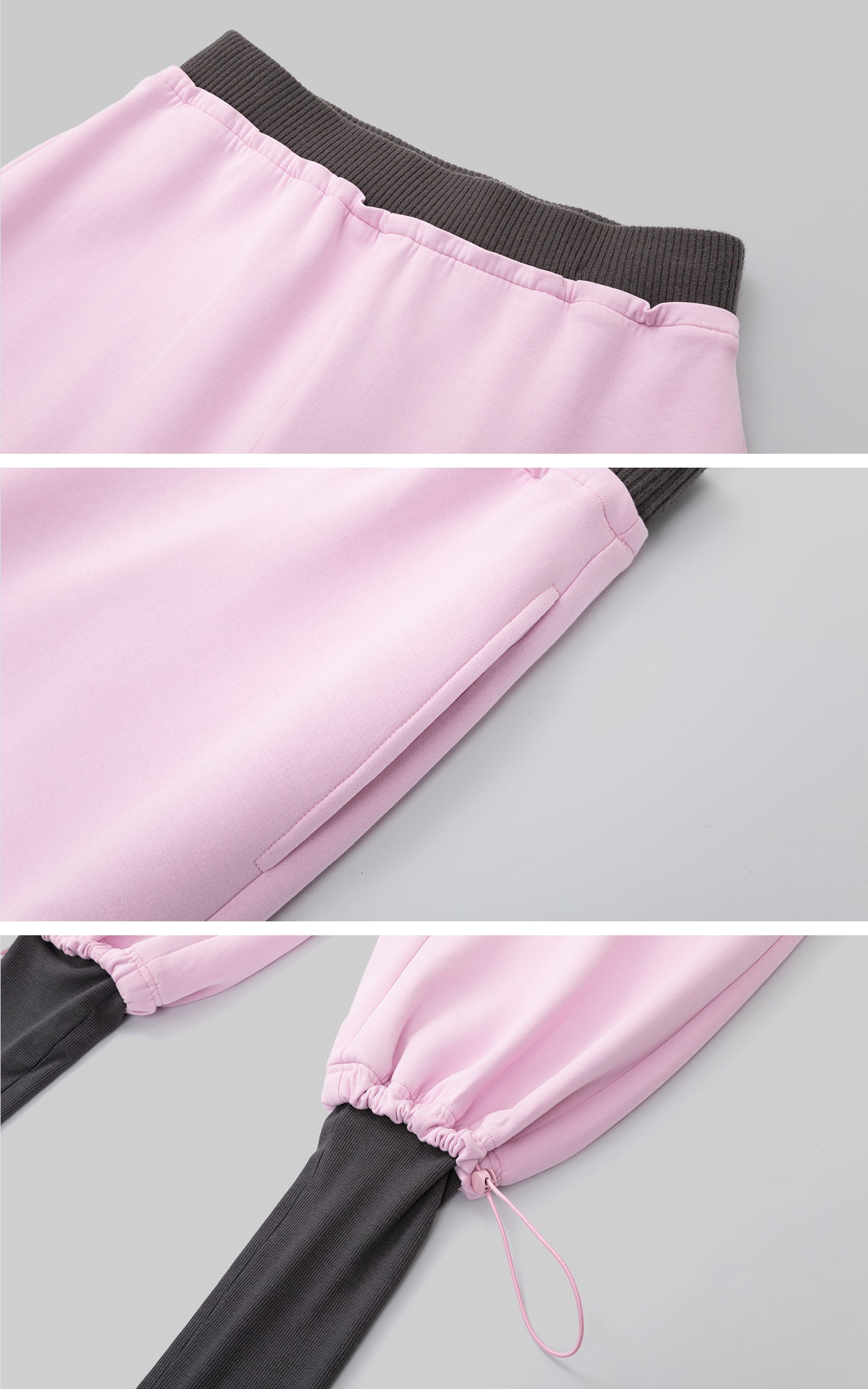 IAMXIAA ローライズレイヤードルックジョガーパンツ