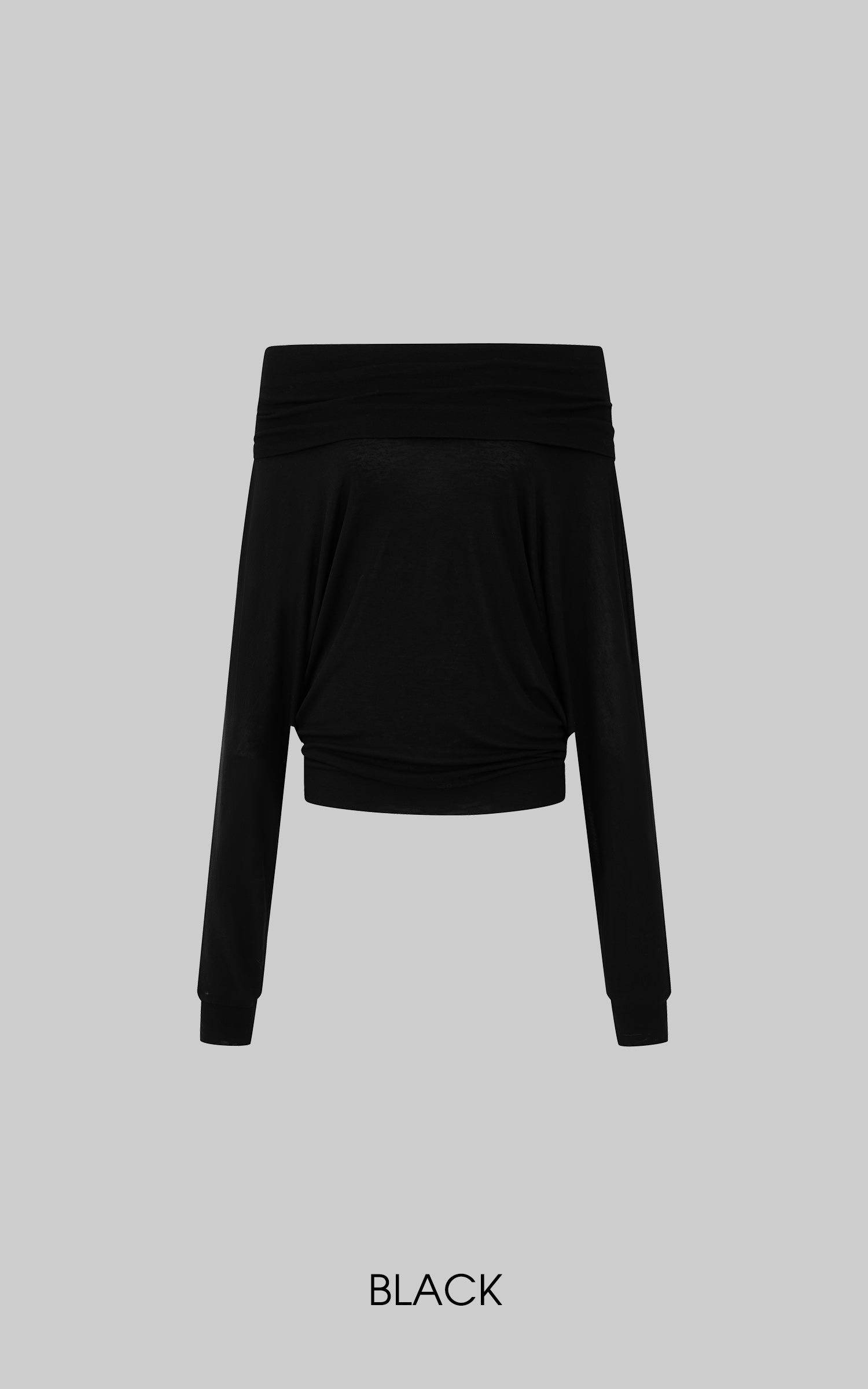 IAMXIAA Off Shoulder Knit Top Long Sleeve Pullover