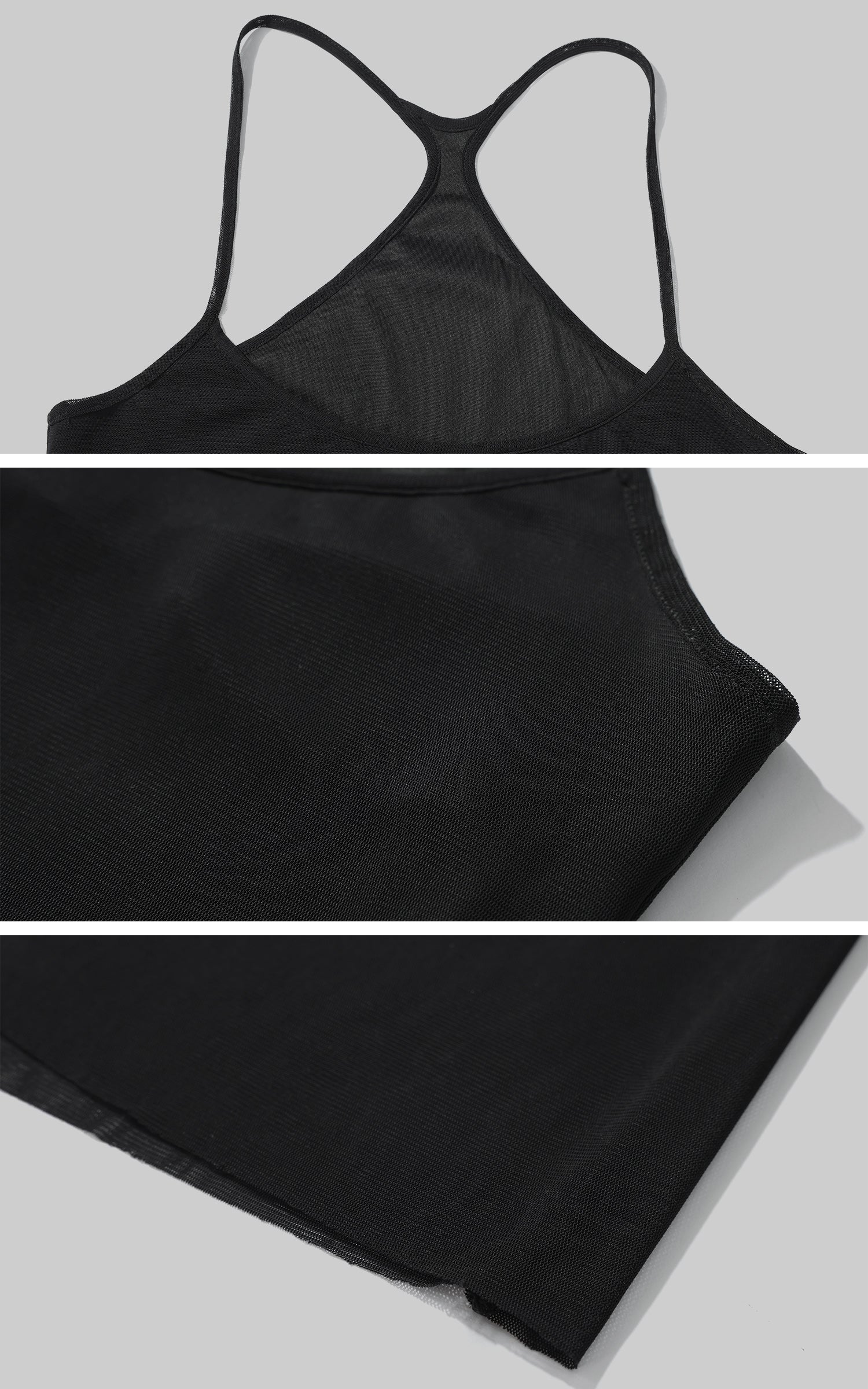 Rase le sol Mesh Spliced Slip Maxi Dress - PINKPARKS