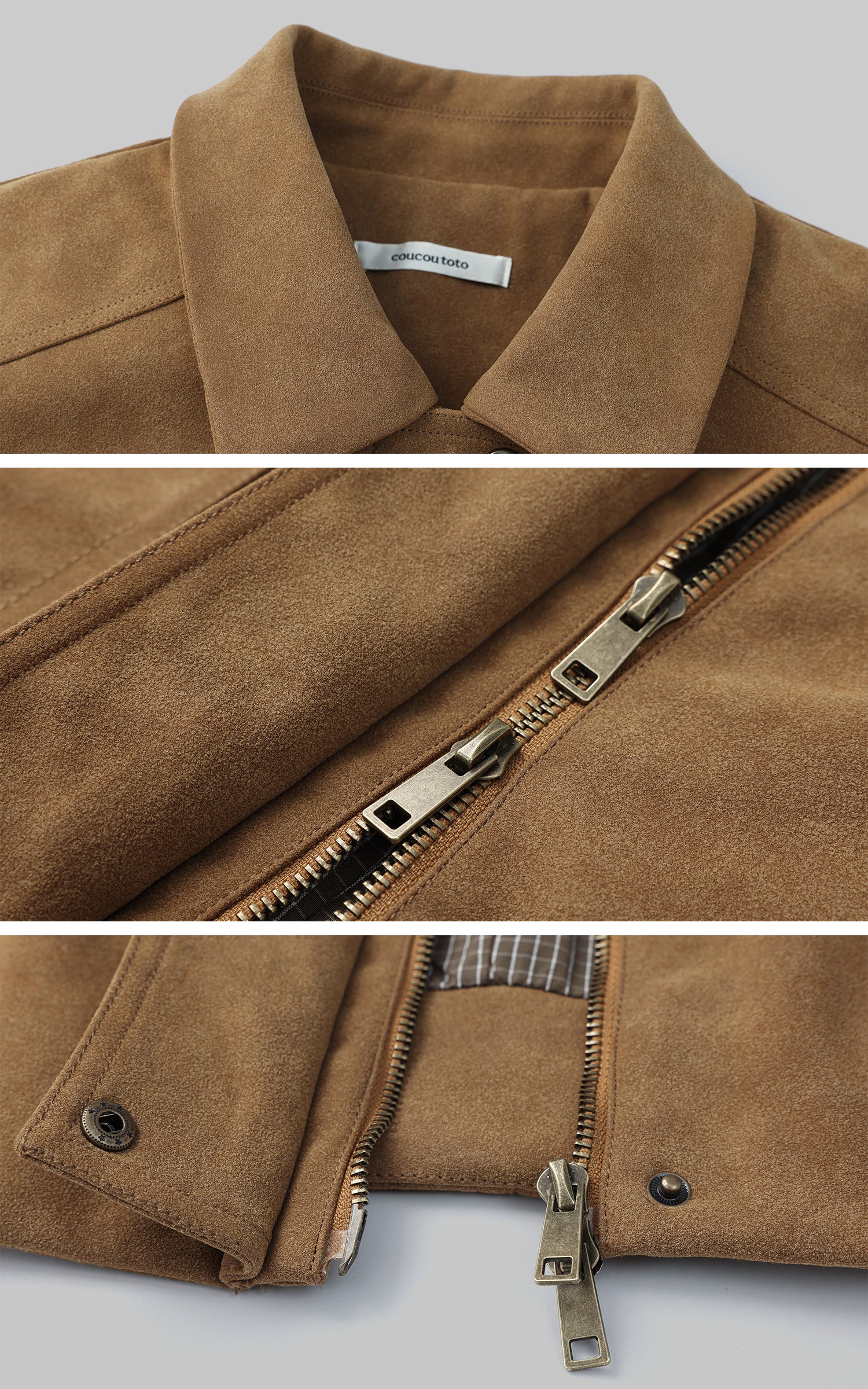 ROVENTE Suede Effect Jacket and Shorts Set