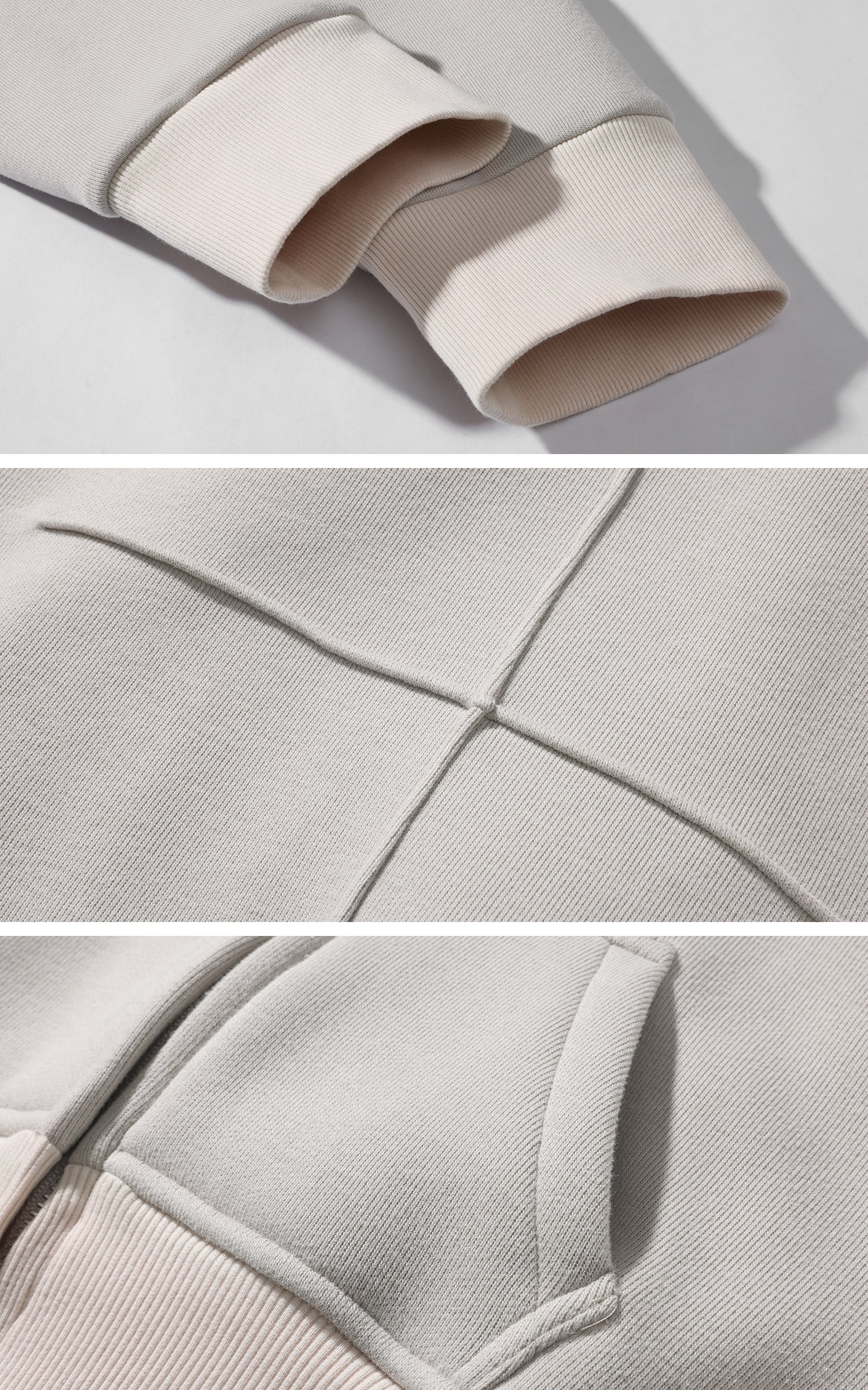 Rase le sol カーブヘムクロップフーディーとワイドレッグパネルスウェットパンツセット