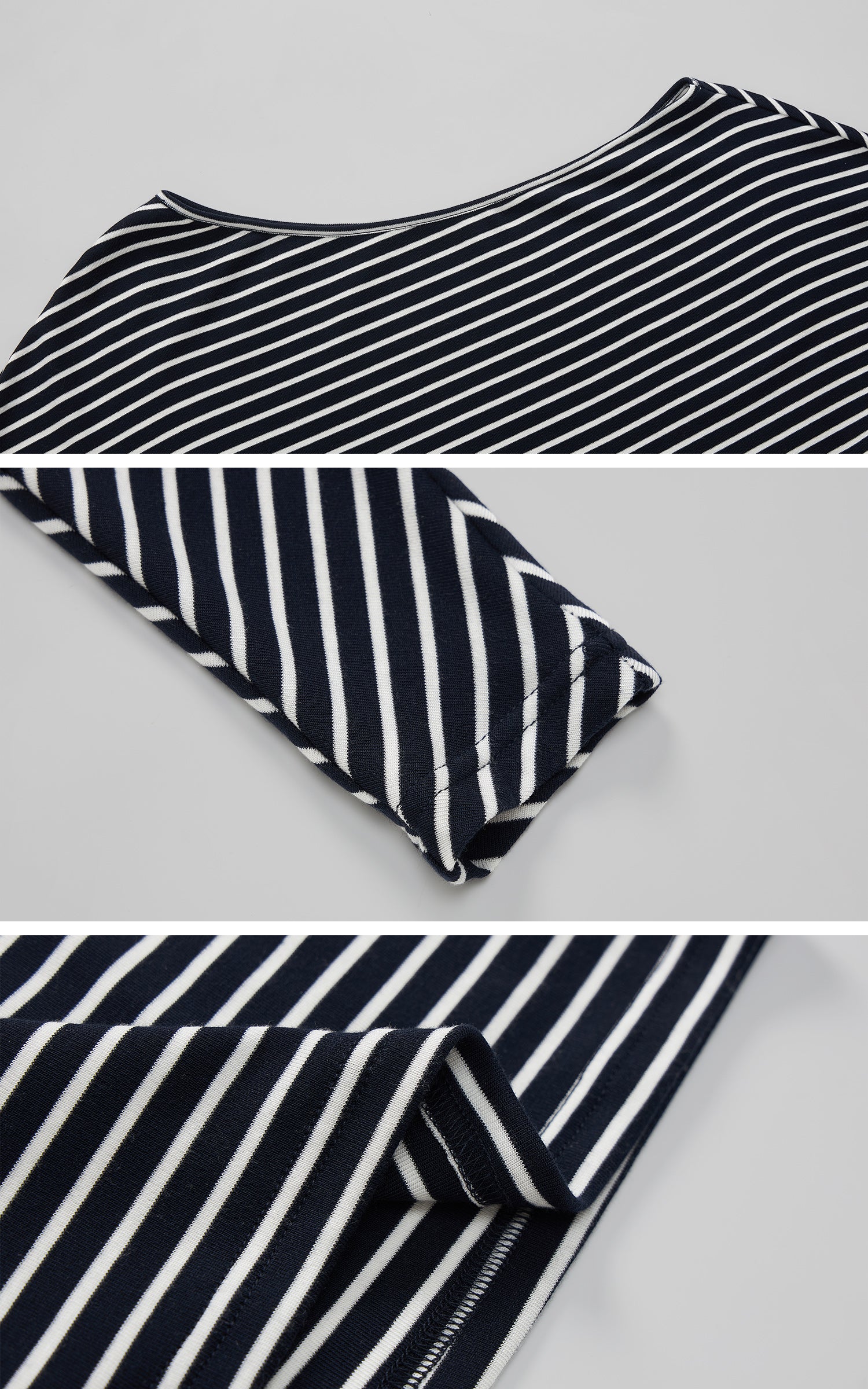 IAMXIAA ストライプワンショルダーTシャツ（スカーフ付き）