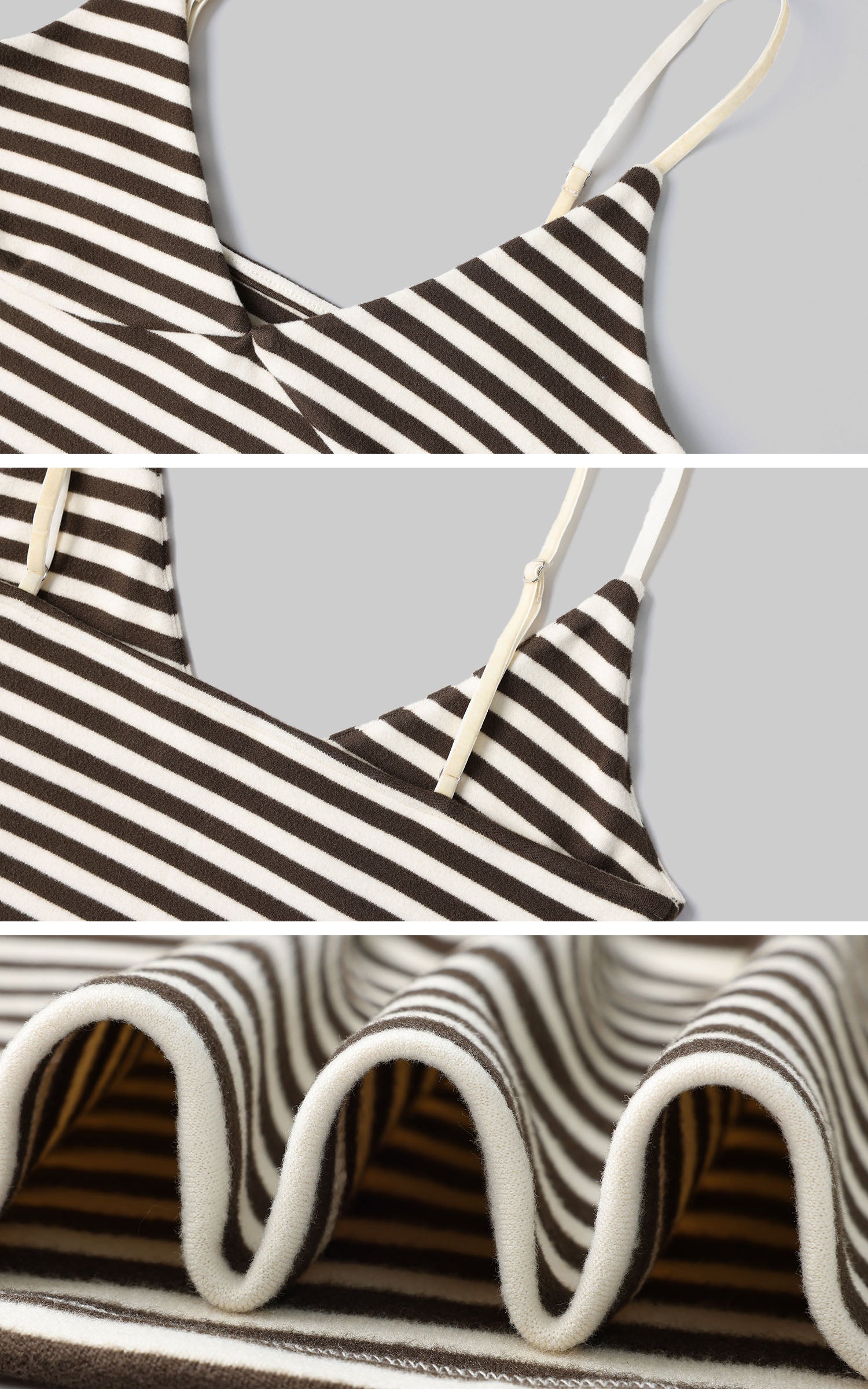 0122stepll ストライプトップ、タンク、パンツの3点セット