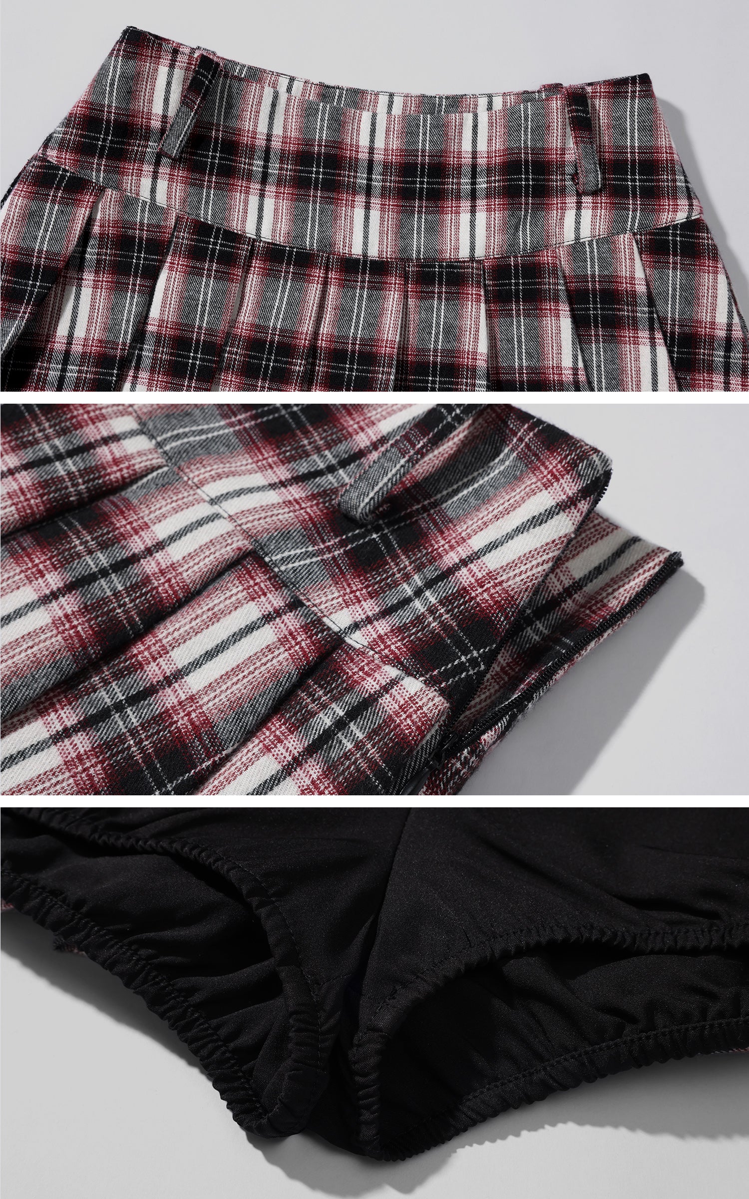 WARDEN EDGE チェックプリーツミニスカート