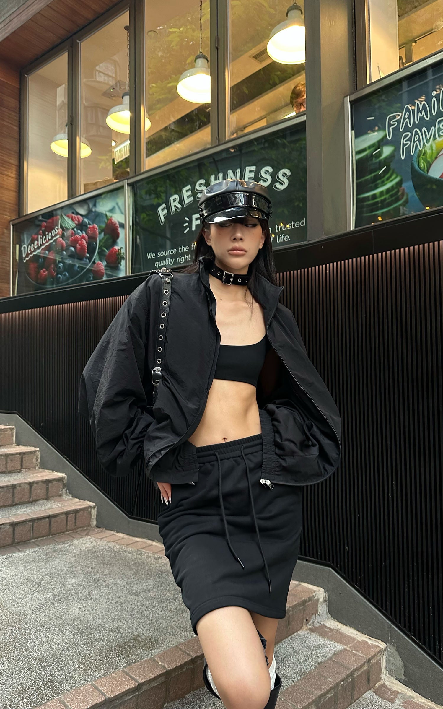 0122stepll Lightweight Nylon Utility Jacket