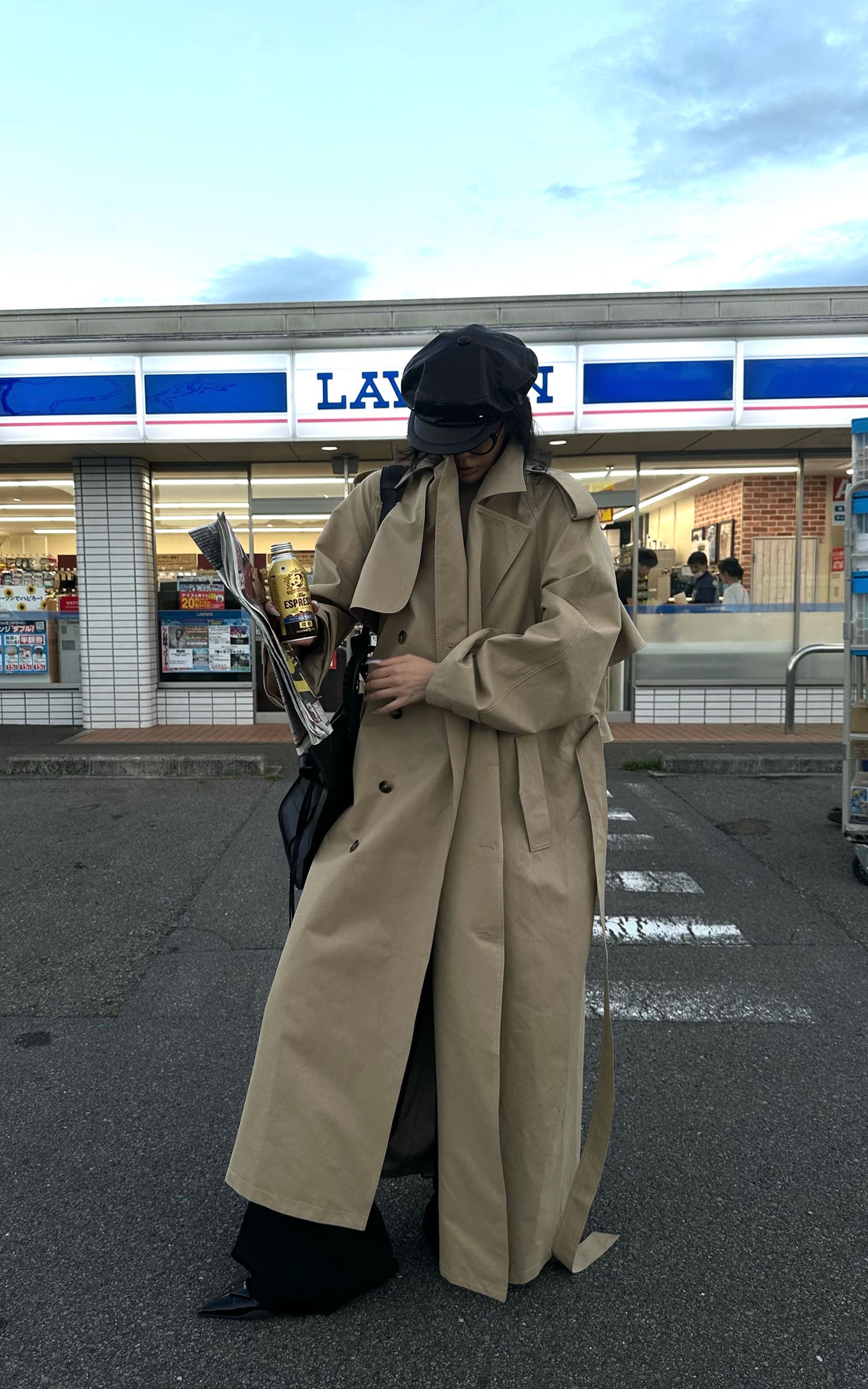 0122stepll Oversized Trench Coat