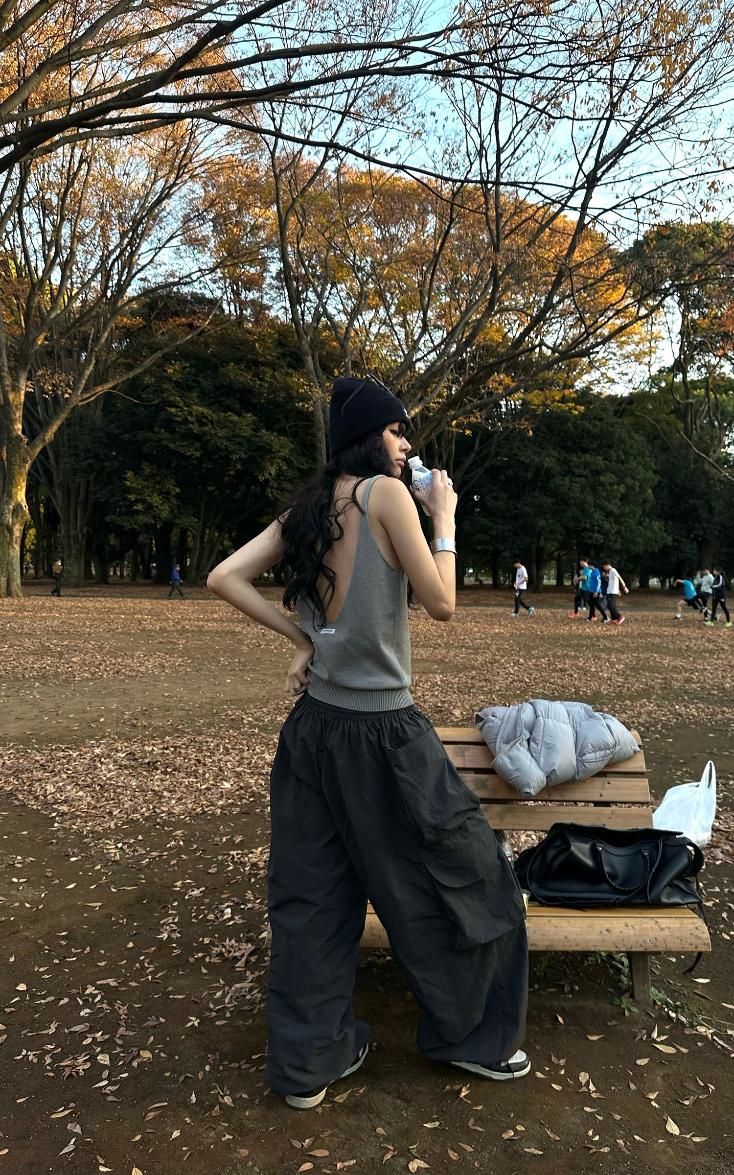 0122stepll Deep U-Back Knit Vest