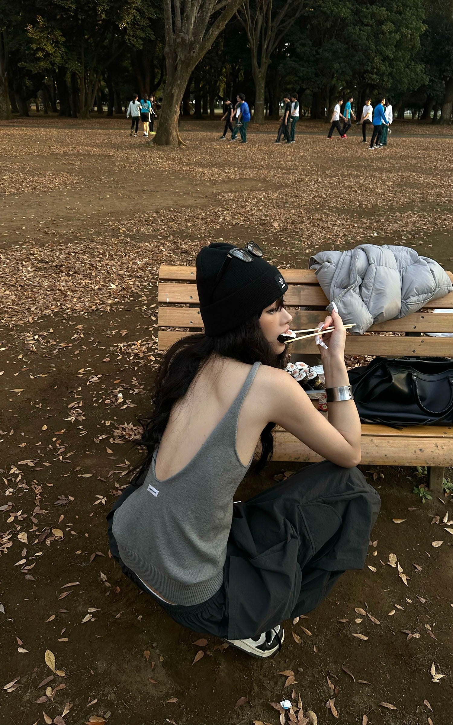 0122stepll Deep U-Back Knit Vest