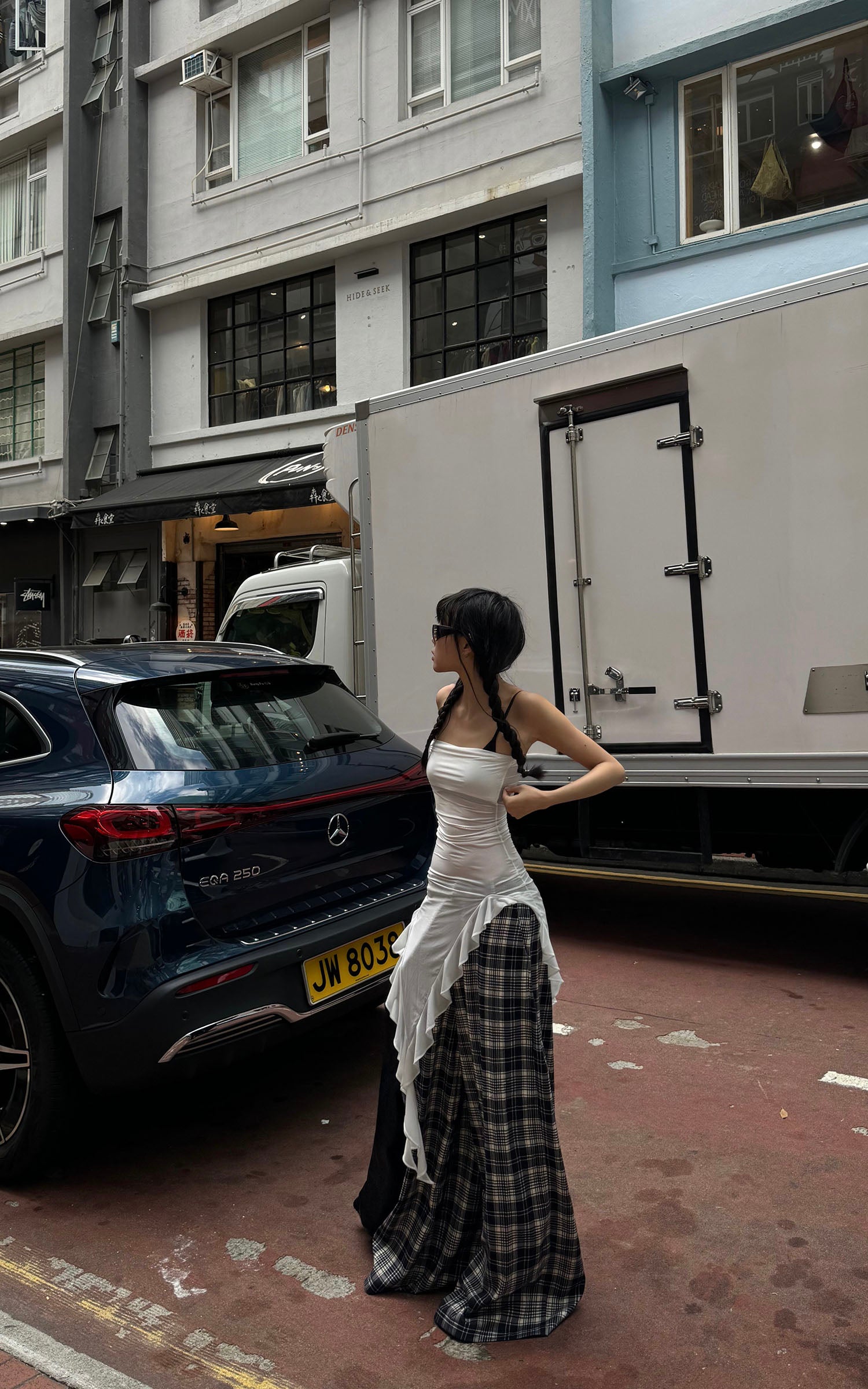 WARDEN EDGE Asymmetric Ruffle Dress - PINKPARKS