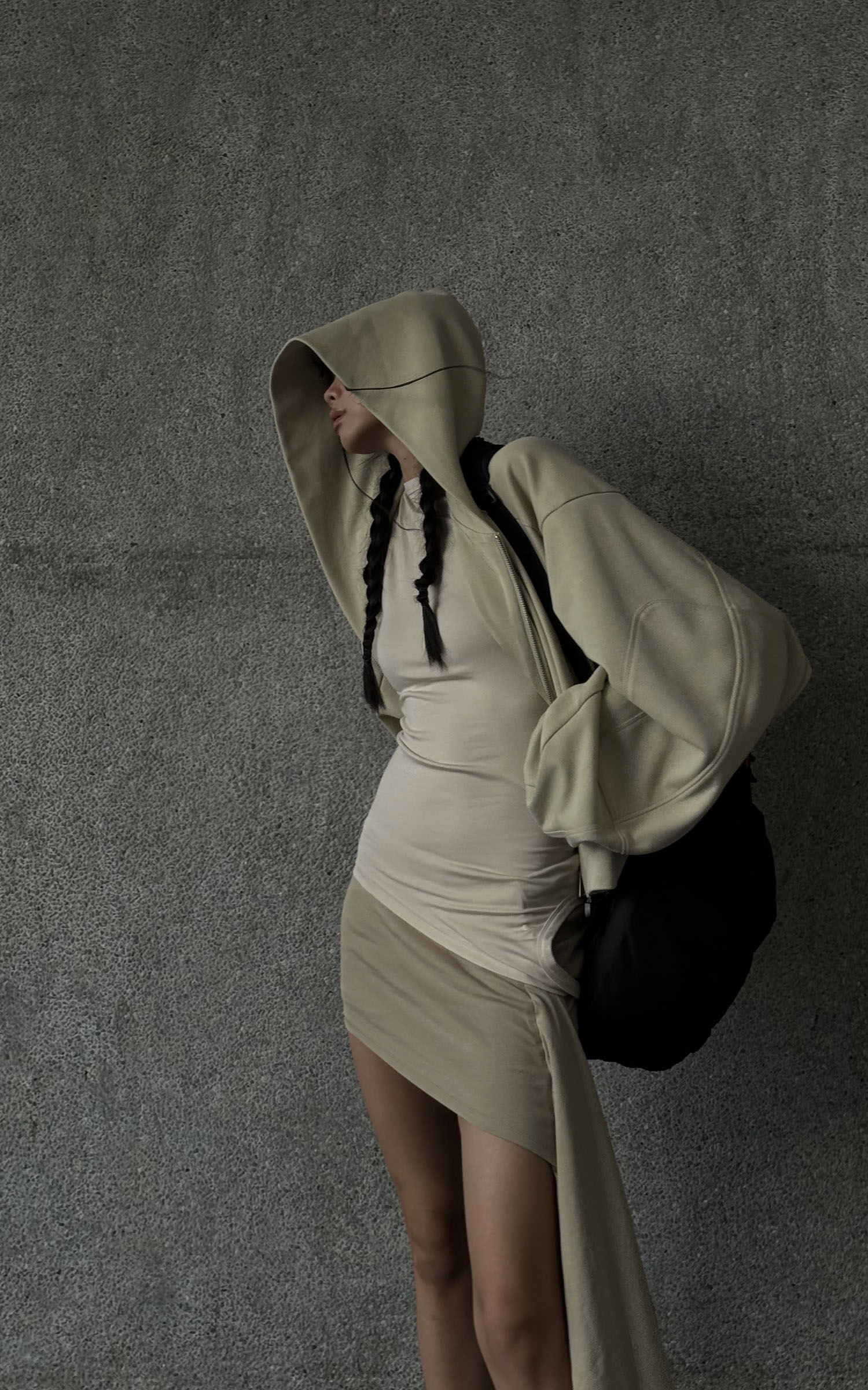 WARDEN EDGE Asymmetrical vest with skirt &amp; pleated skirt set - PINKPARKS