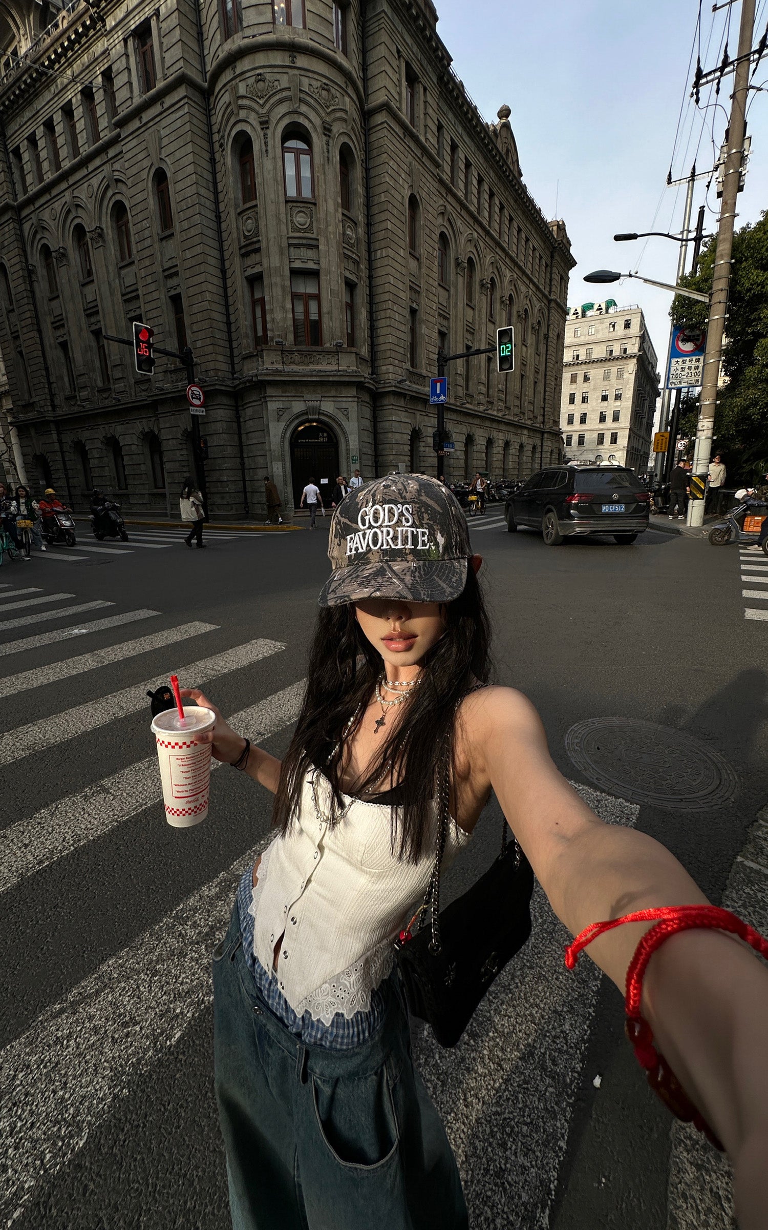 WARDEN EDGE White Corset Top with Lace Hem - PINKPARKS