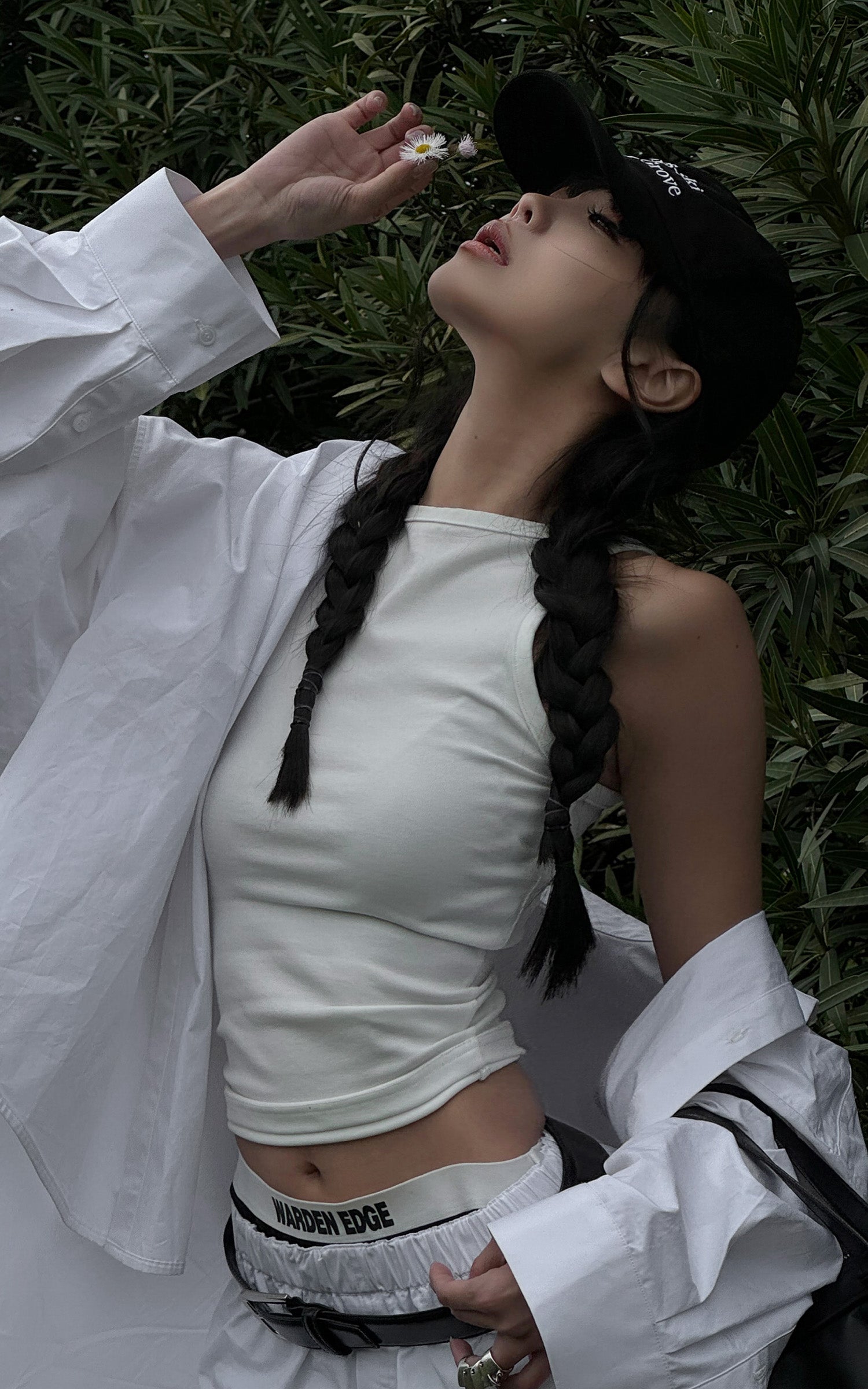 WARDEN EDGE Oversized Shirt &amp; Lace Trim Shorts Set - PINKPARKS