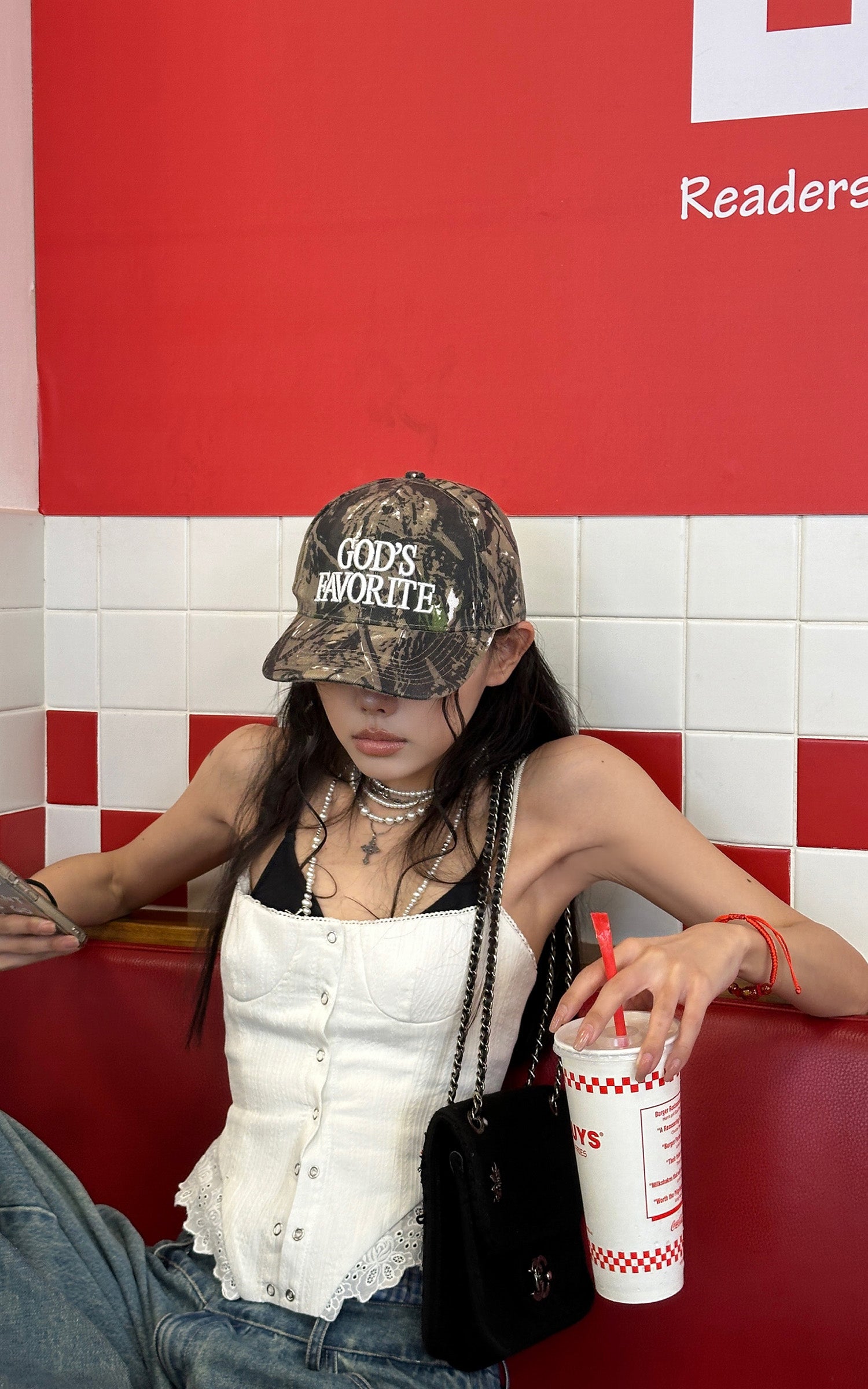 WARDEN EDGE White Corset Top with Lace Hem - PINKPARKS