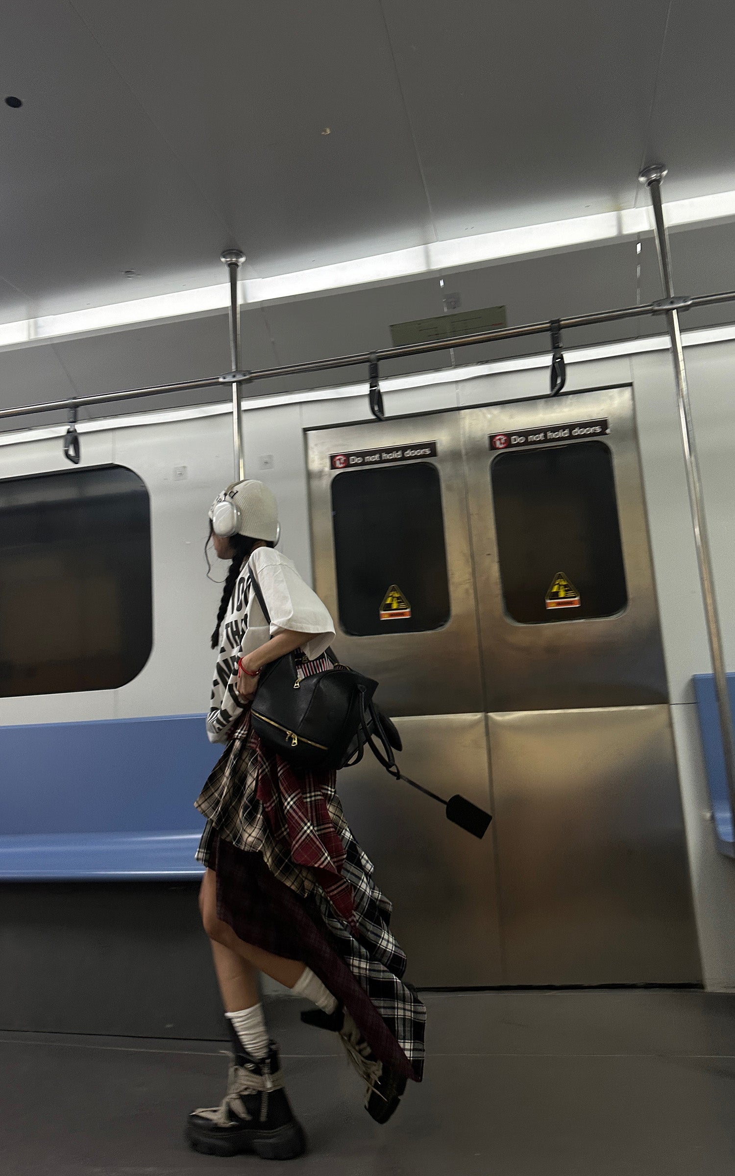 WARDEN EDGE Asymmetrical Plaid Patchwork Skirt - PINKPARKS