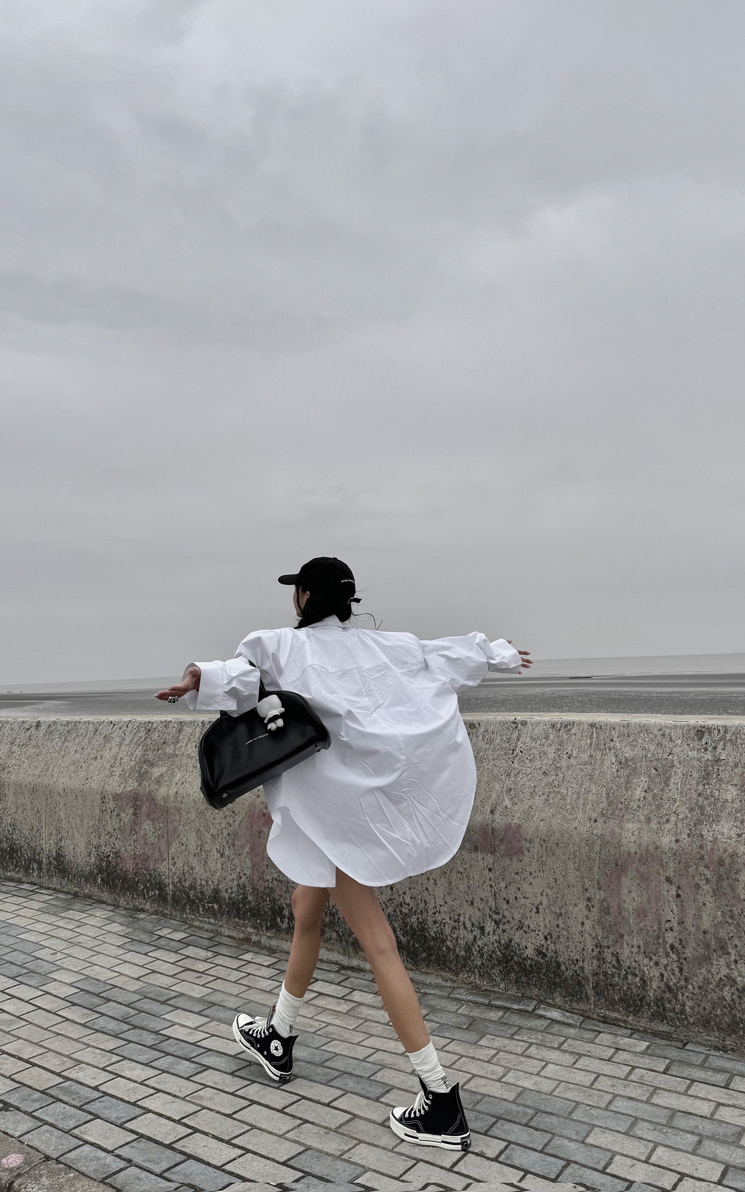 WARDEN EDGE Oversized Shirt &amp; Lace Trim Shorts Set - PINKPARKS