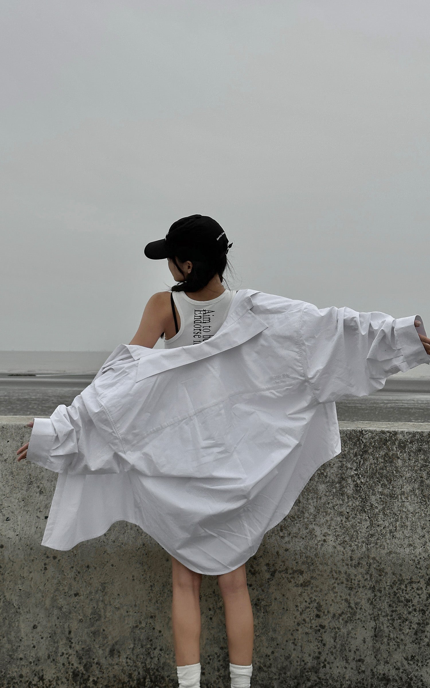 WARDEN EDGE Oversized Shirt &amp; Lace Trim Shorts Set - PINKPARKS