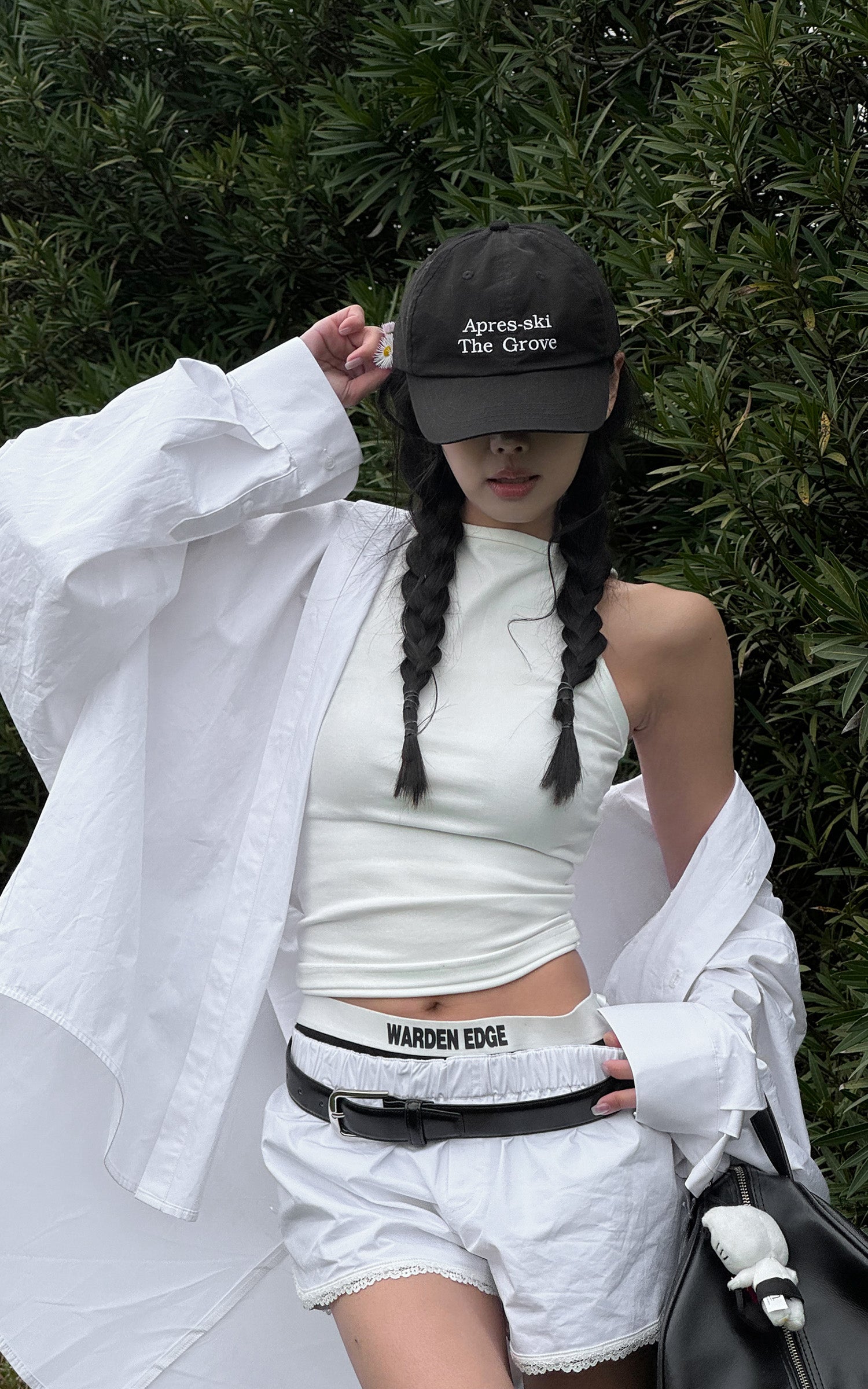 WARDEN EDGE Oversized Shirt & Lace Trim Shorts Set - PINKPARKS