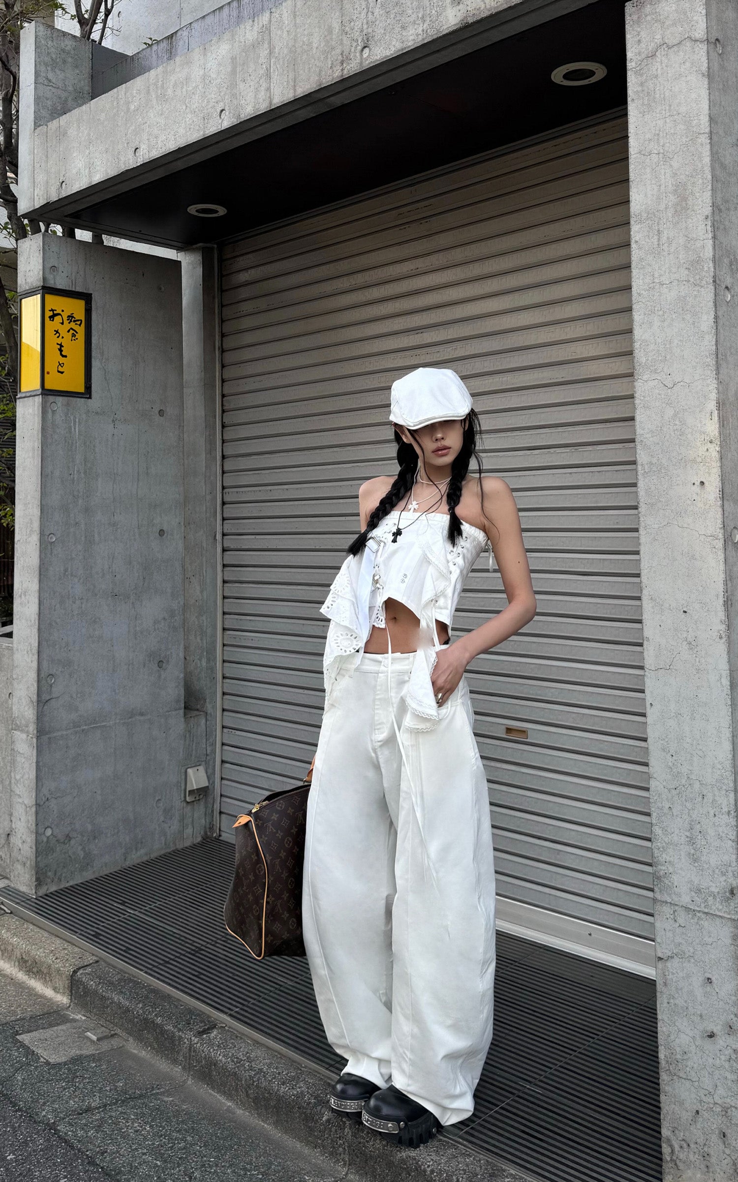 WARDEN EDGE Dramatic Wide-Leg Floor-Length Pants - PINKPARKS