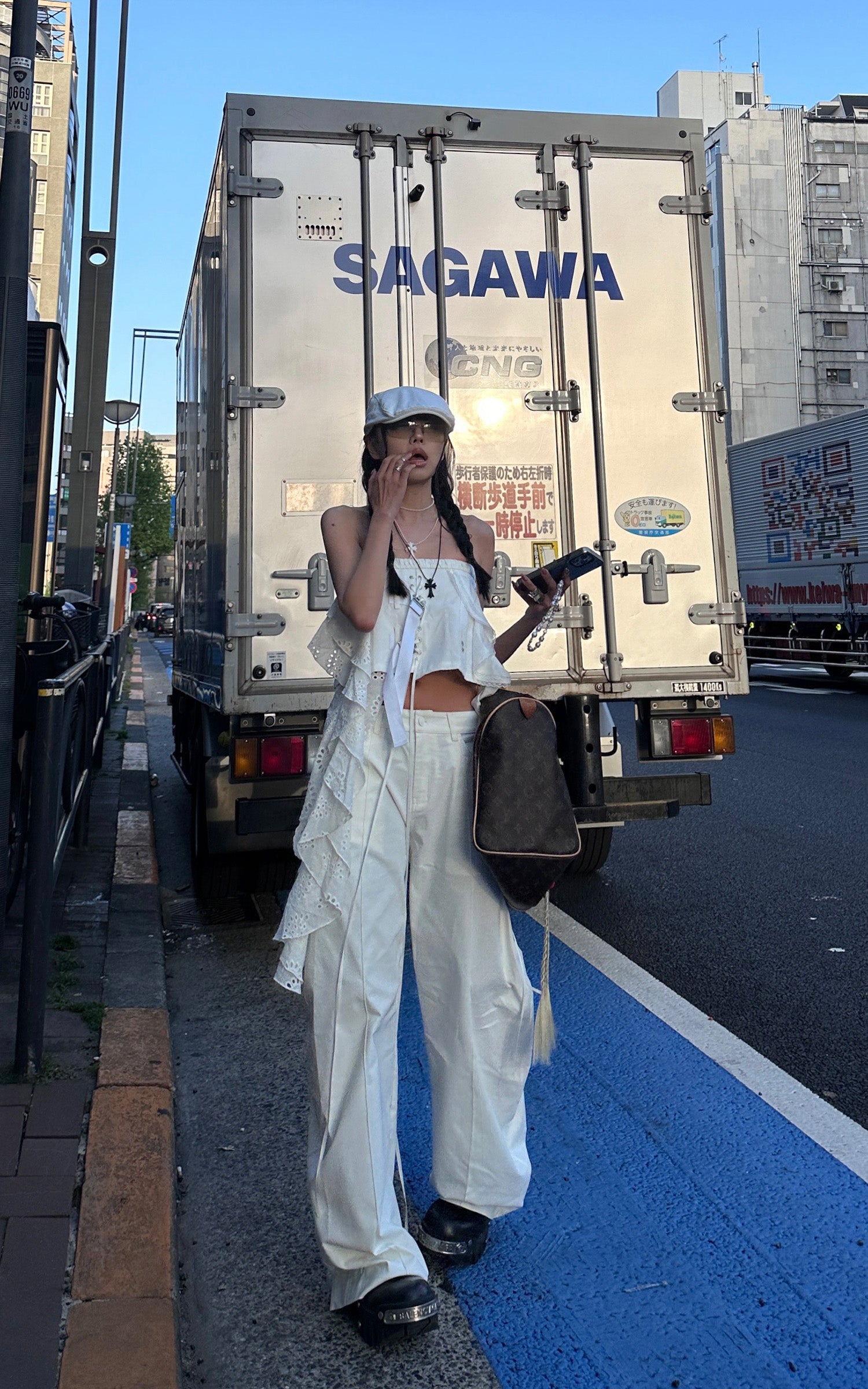 WARDEN EDGE Dramatic Wide-Leg Floor-Length Pants - PINKPARKS