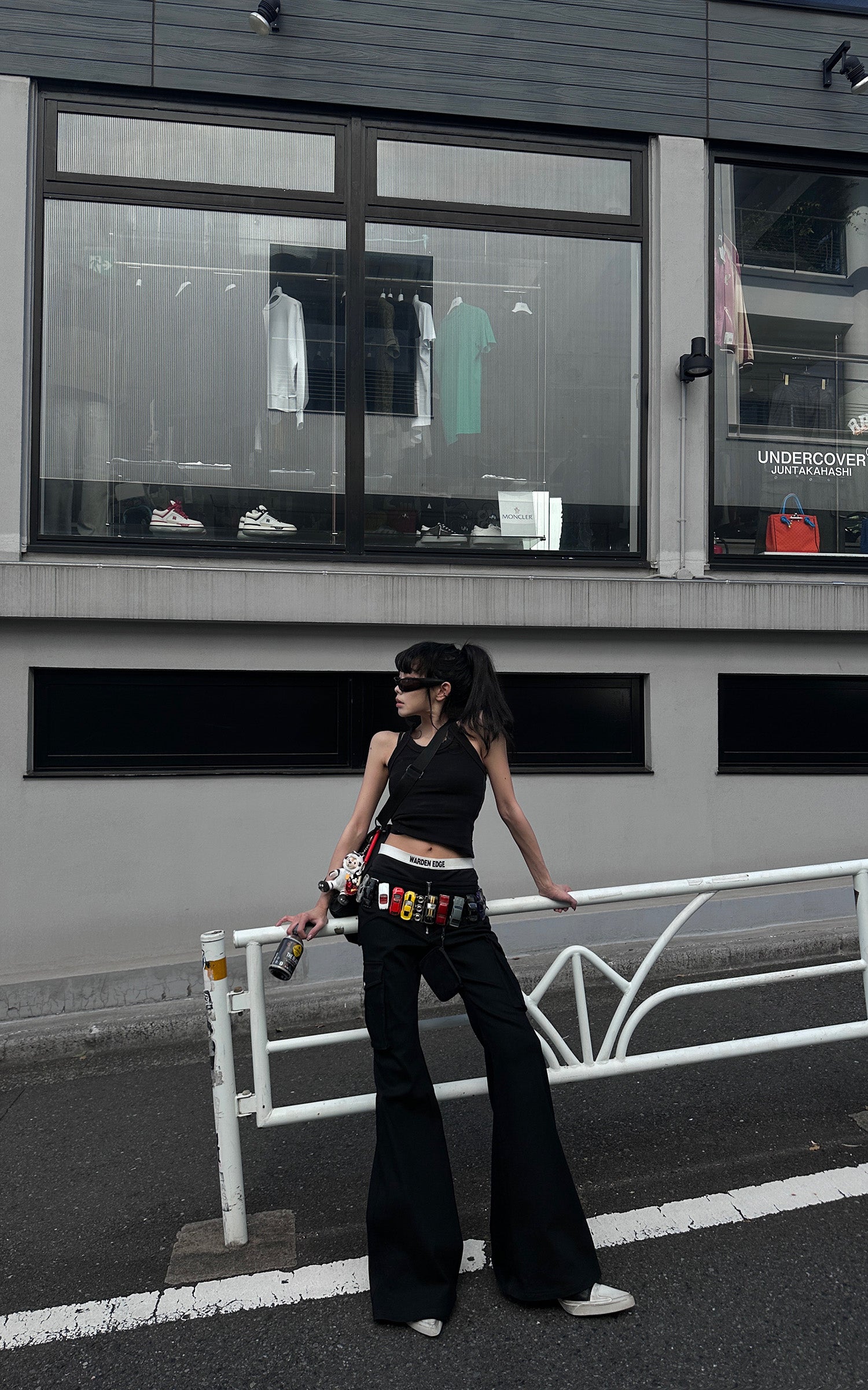 WARDEN EDGE Low-Rise Flare Pants with Floor-Length Hem - PINKPARKS