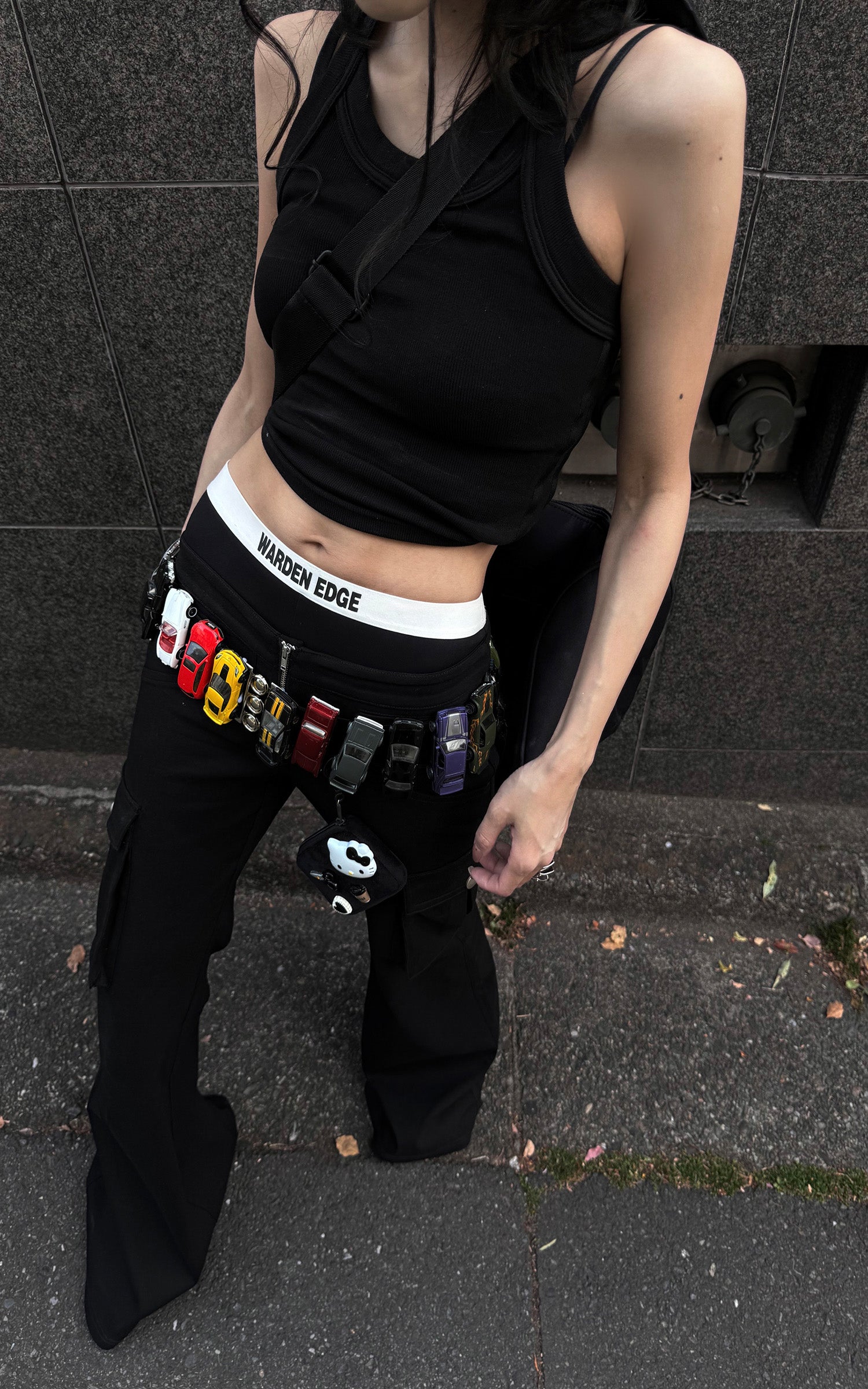 WARDEN EDGE Low-Rise Flare Pants with Floor-Length Hem - PINKPARKS