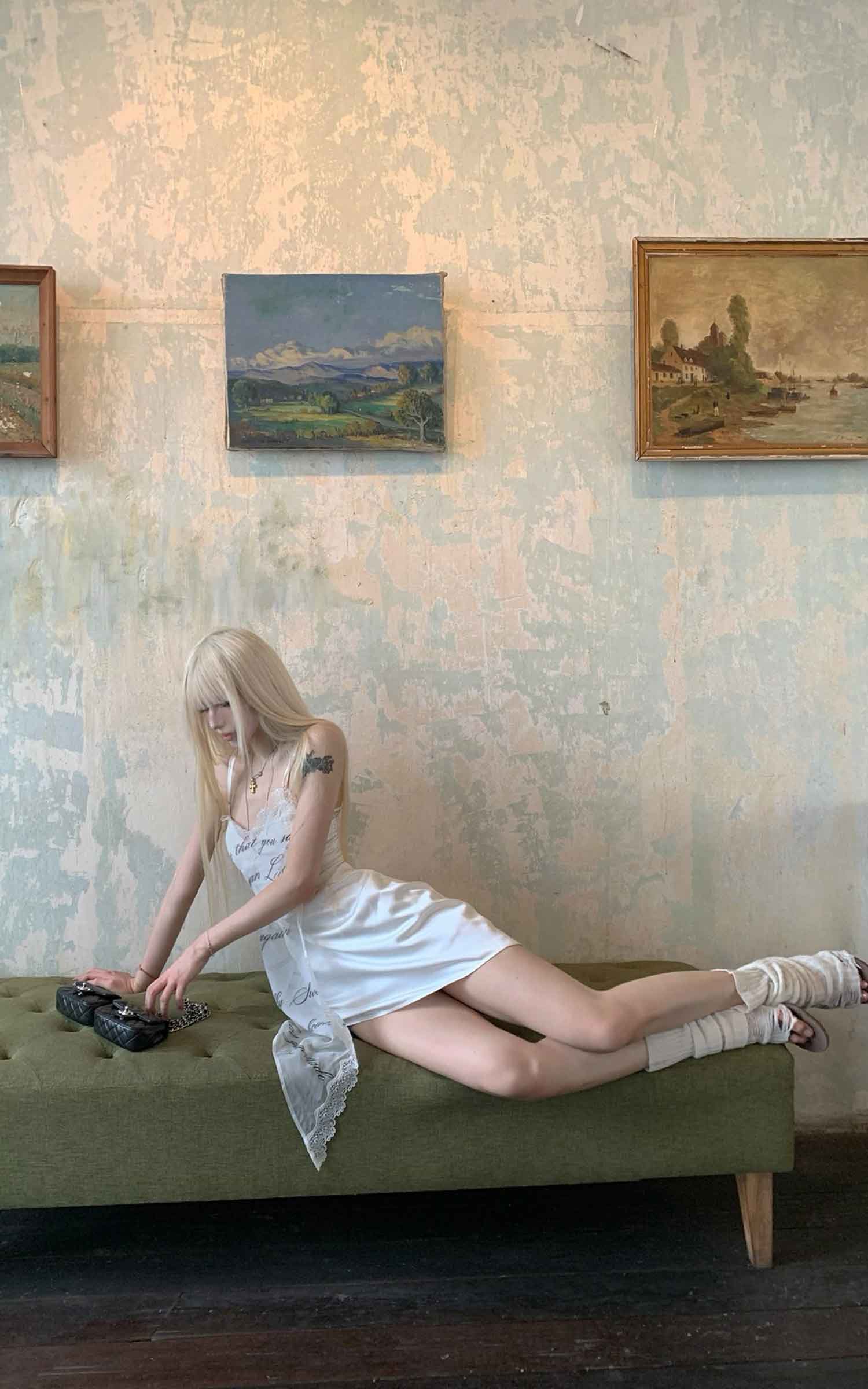 Rase le sol Slip Dress with Layered Shirt Dress - PINKPARKS