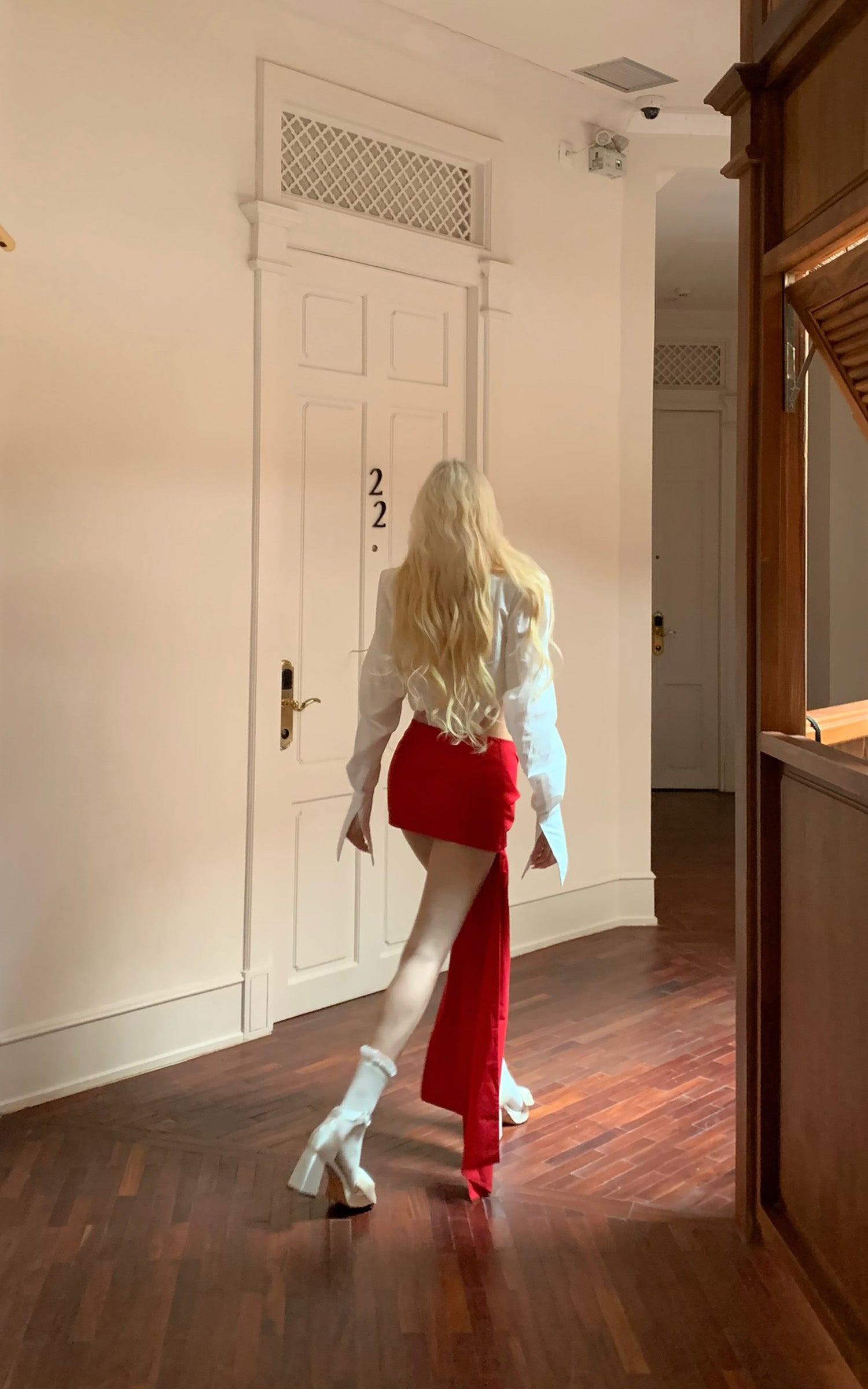 Rase le sol Bow-Knot A-Line Mini Skirt - PINKPARKS