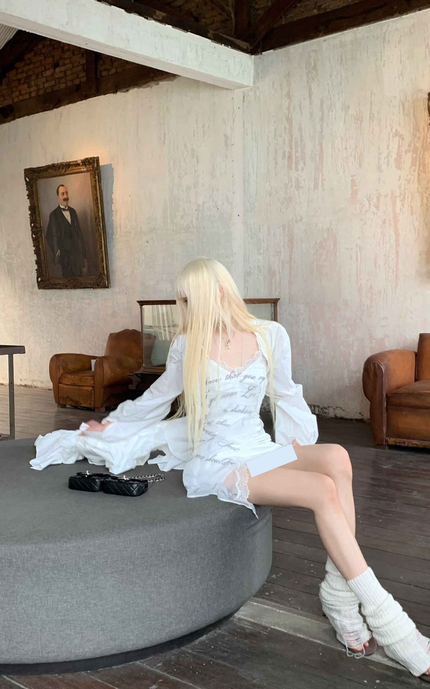 Rase le sol Slip Dress with Layered Shirt Dress - PINKPARKS