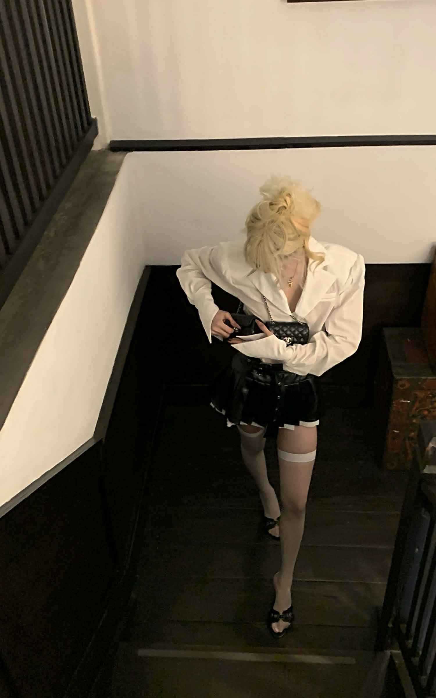 Rase le sol Pleated PU Leather Mini Skirt - PINKPARKS