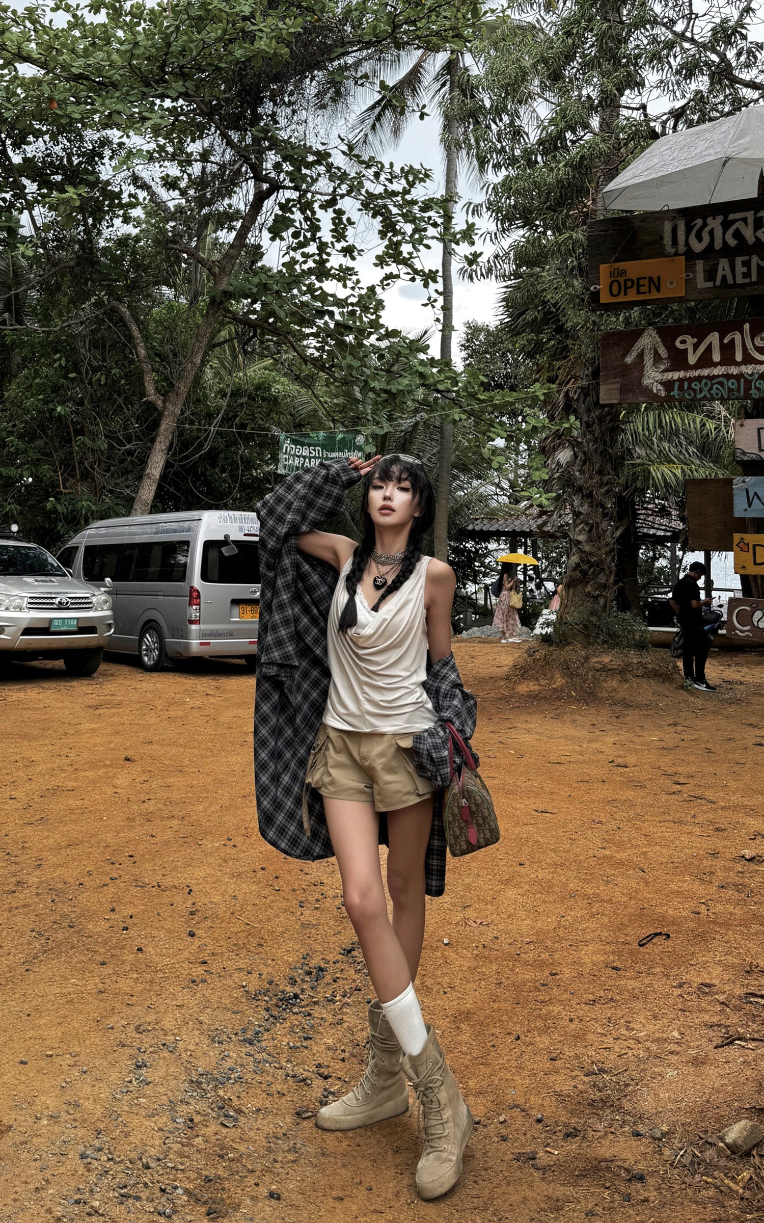 WARDEN EDGE Two-Piece Drape Tank Set - PINKPARKS