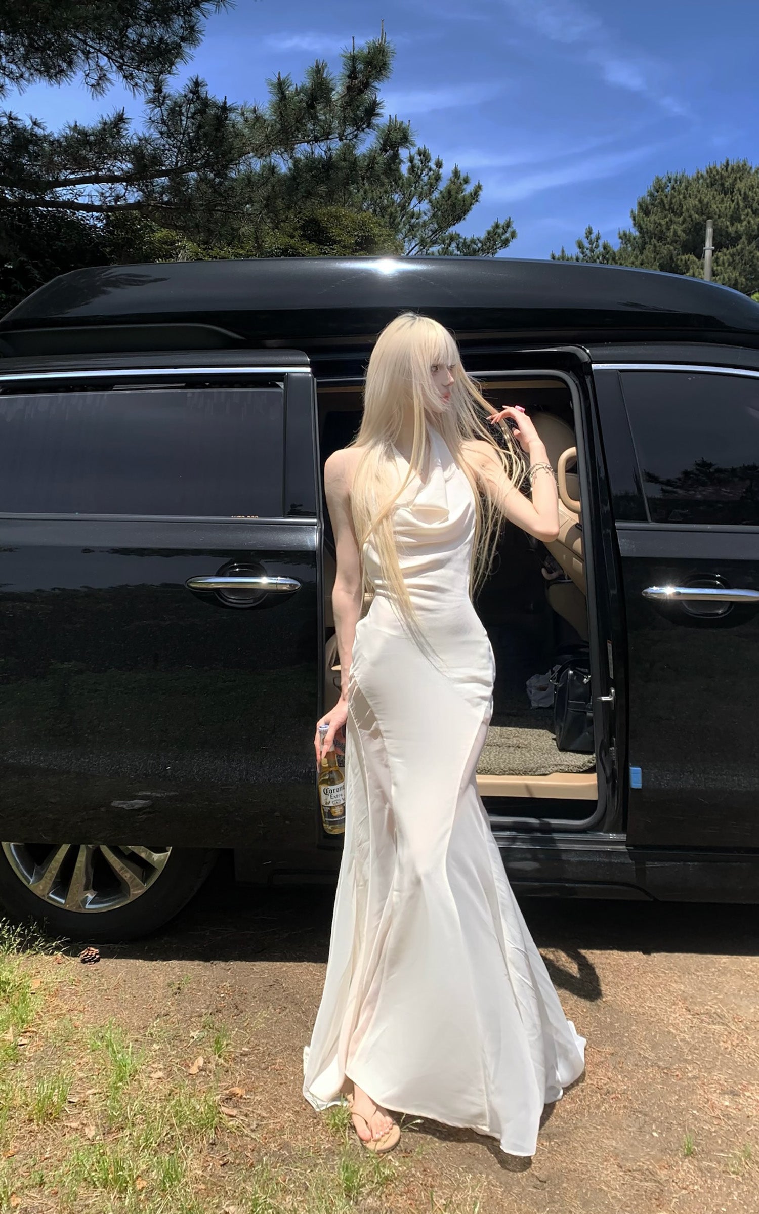 Rase le sol Sleeveless Backless Maxi Dress - PINKPARKS