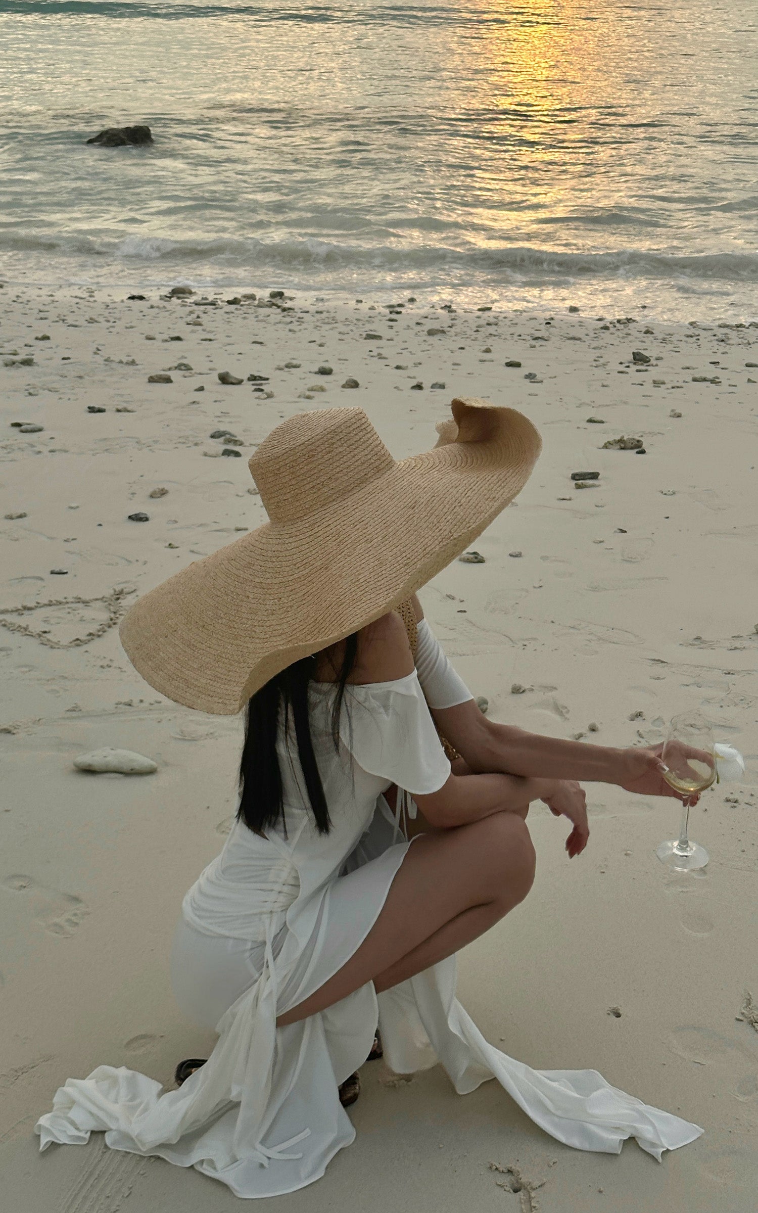 WARDEN EDGE Off-Shoulder Ruffle Set with Asymmetrical Hem - PINKPARKS