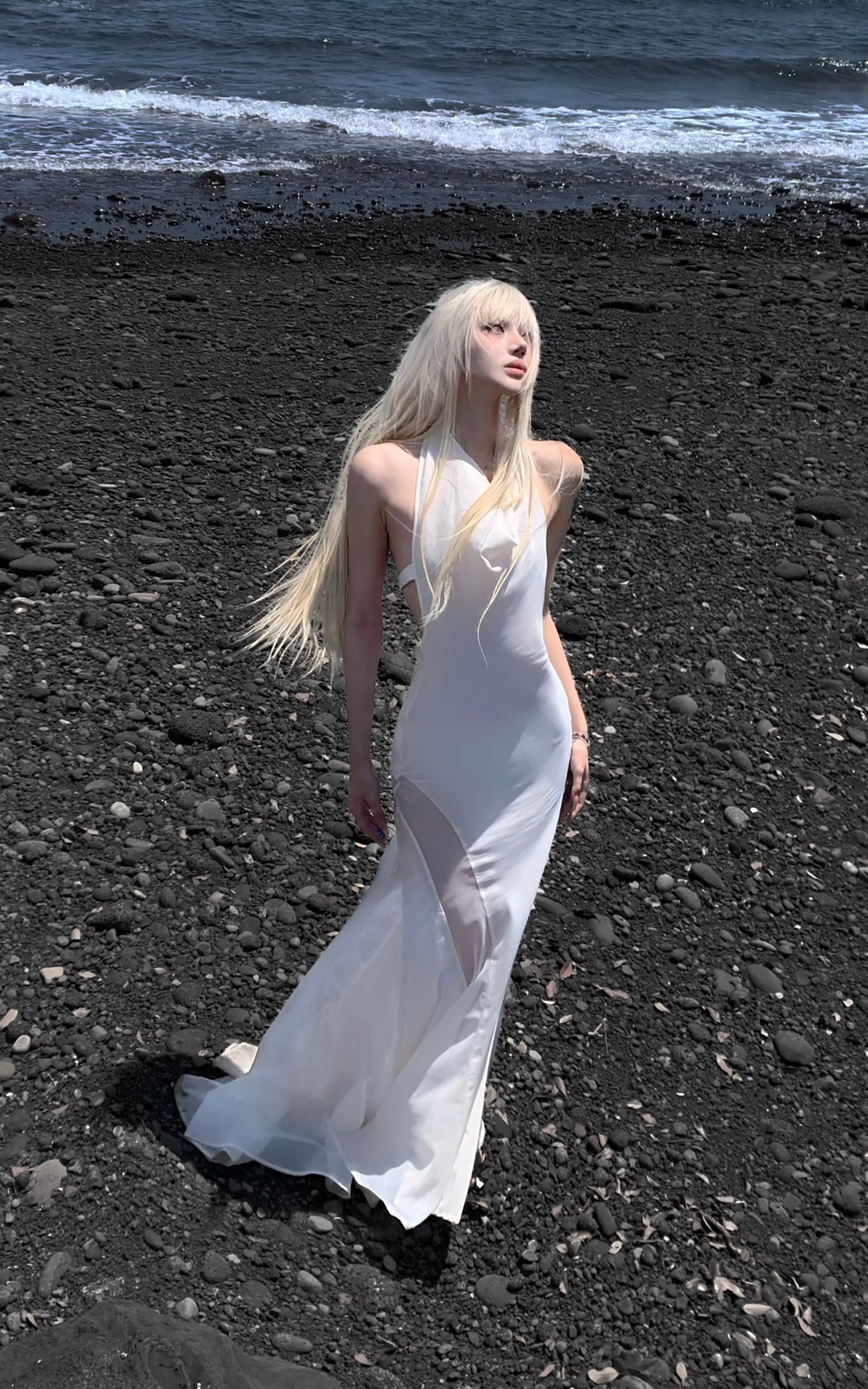 Rase le sol Sleeveless Backless Maxi Dress - PINKPARKS