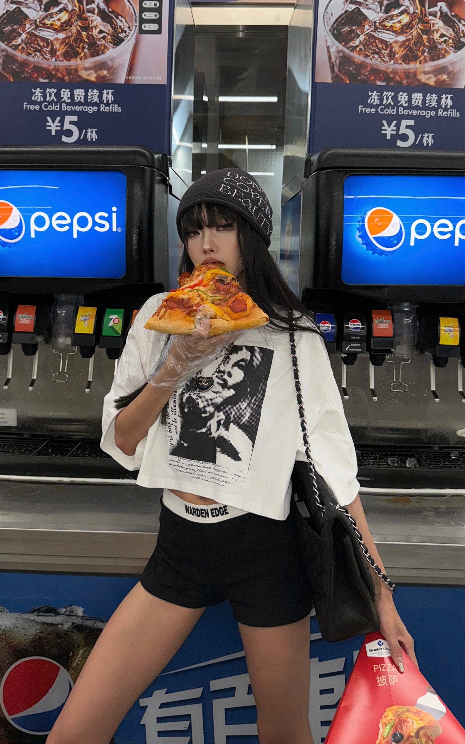 WARDEN EDGE ストリートウェア重ね着にぴったりのコントラストウエストバンドミニショーツ