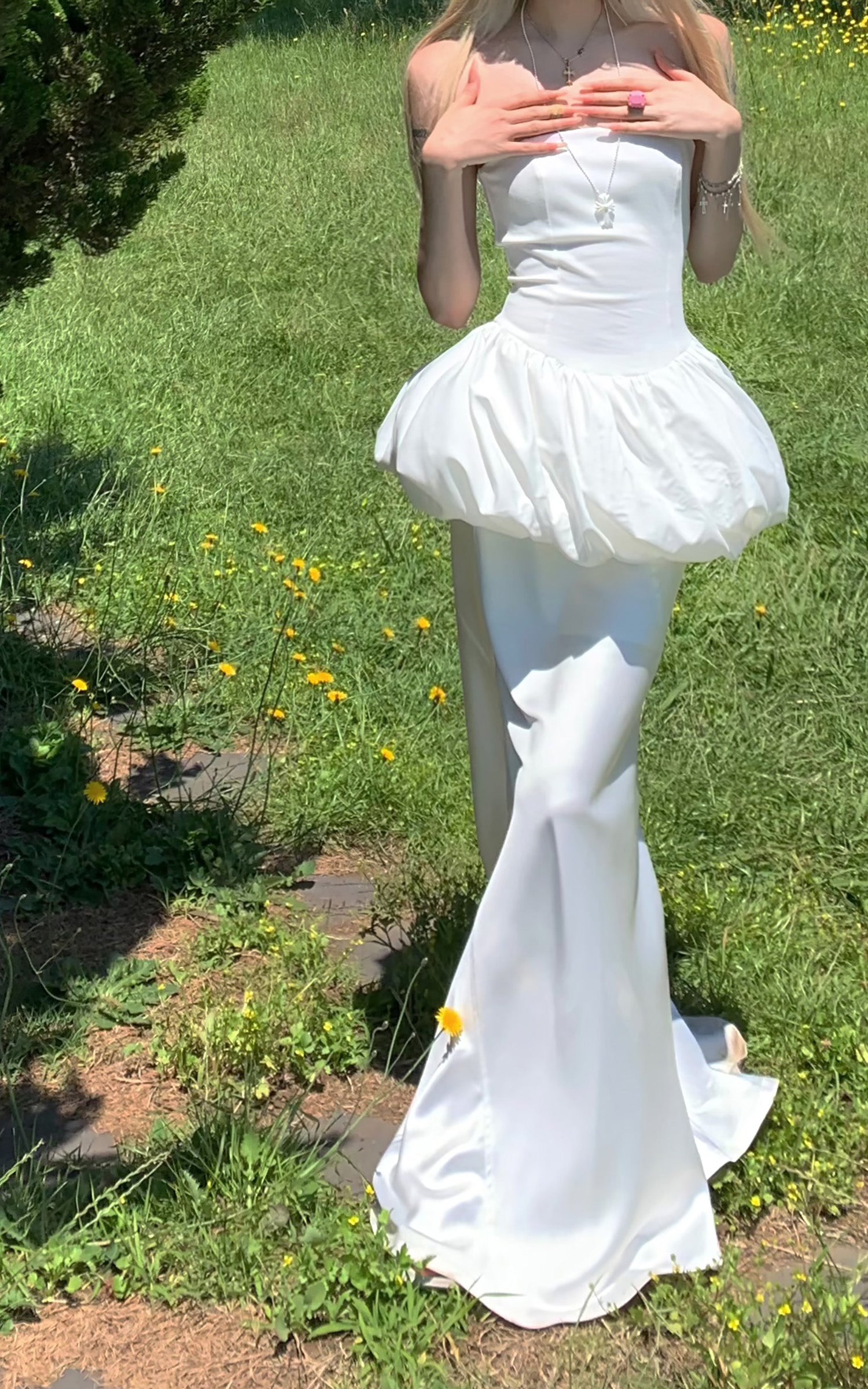 Rase le sol Petal Balloon & Mermaid Skirt Set - PINKPARKS