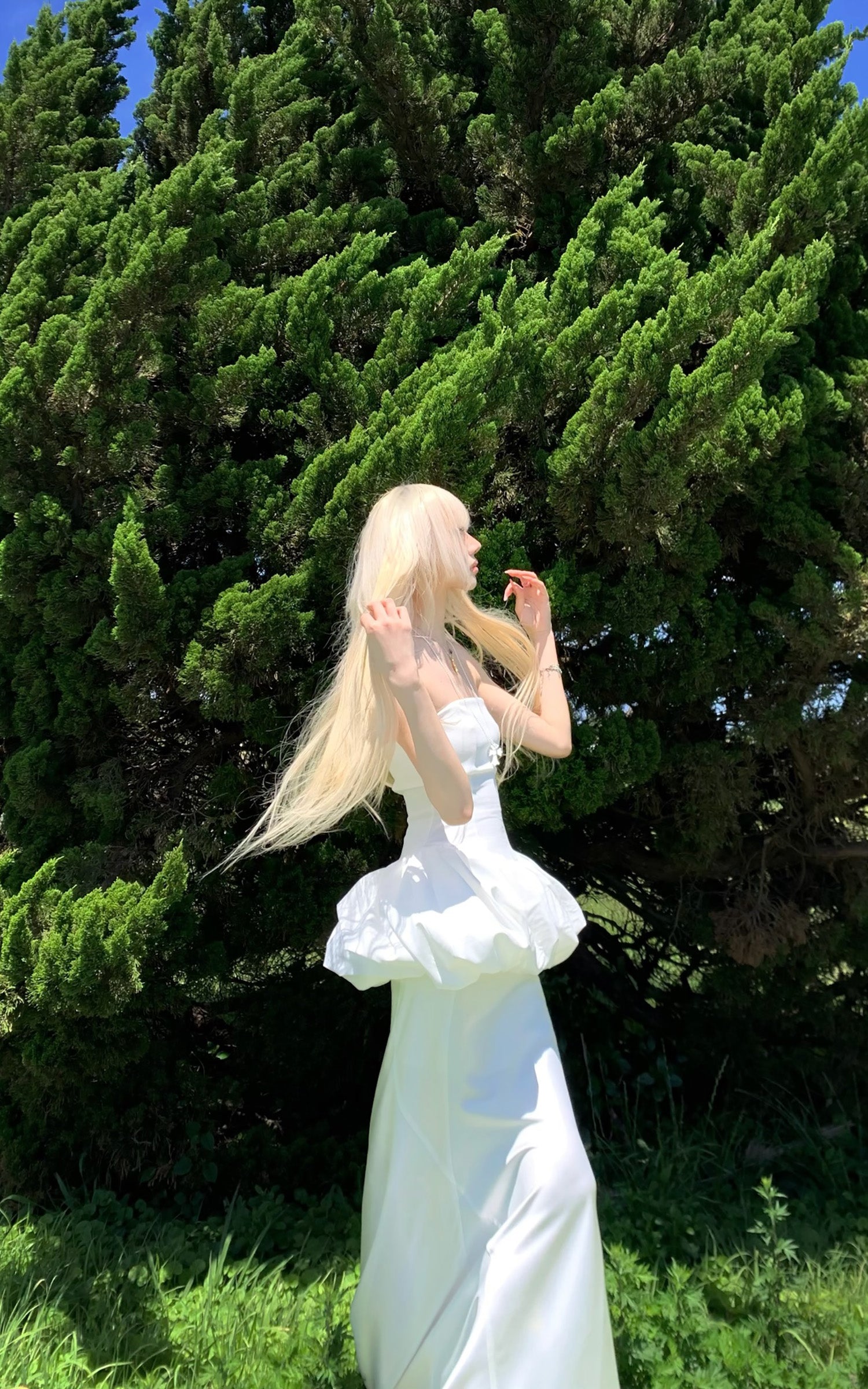 Rase le sol Mermaid Tail Maxi Skirt - PINKPARKS