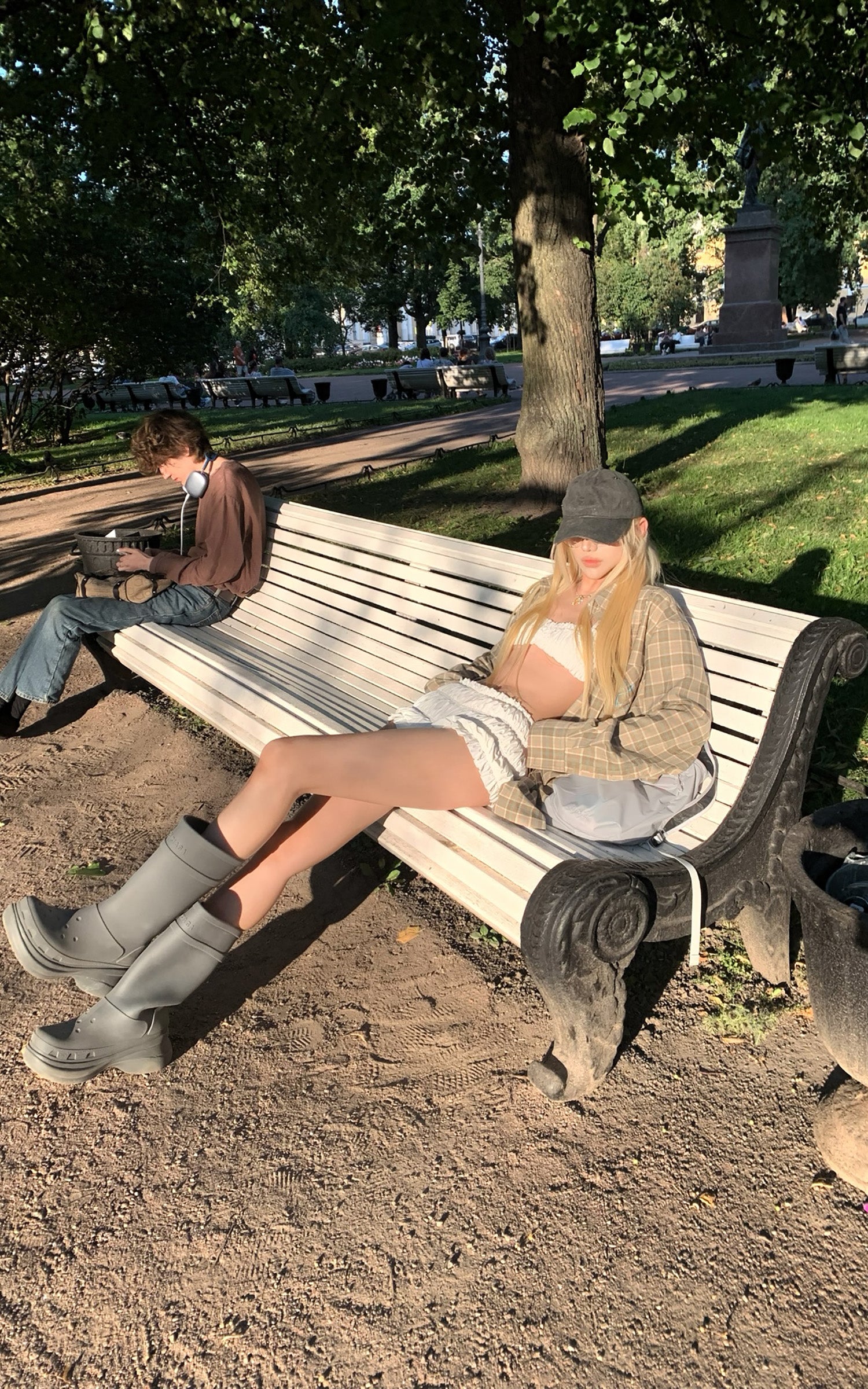 Rase le sol Ruched Bandeau Top & Shorts Set - PINKPARKS