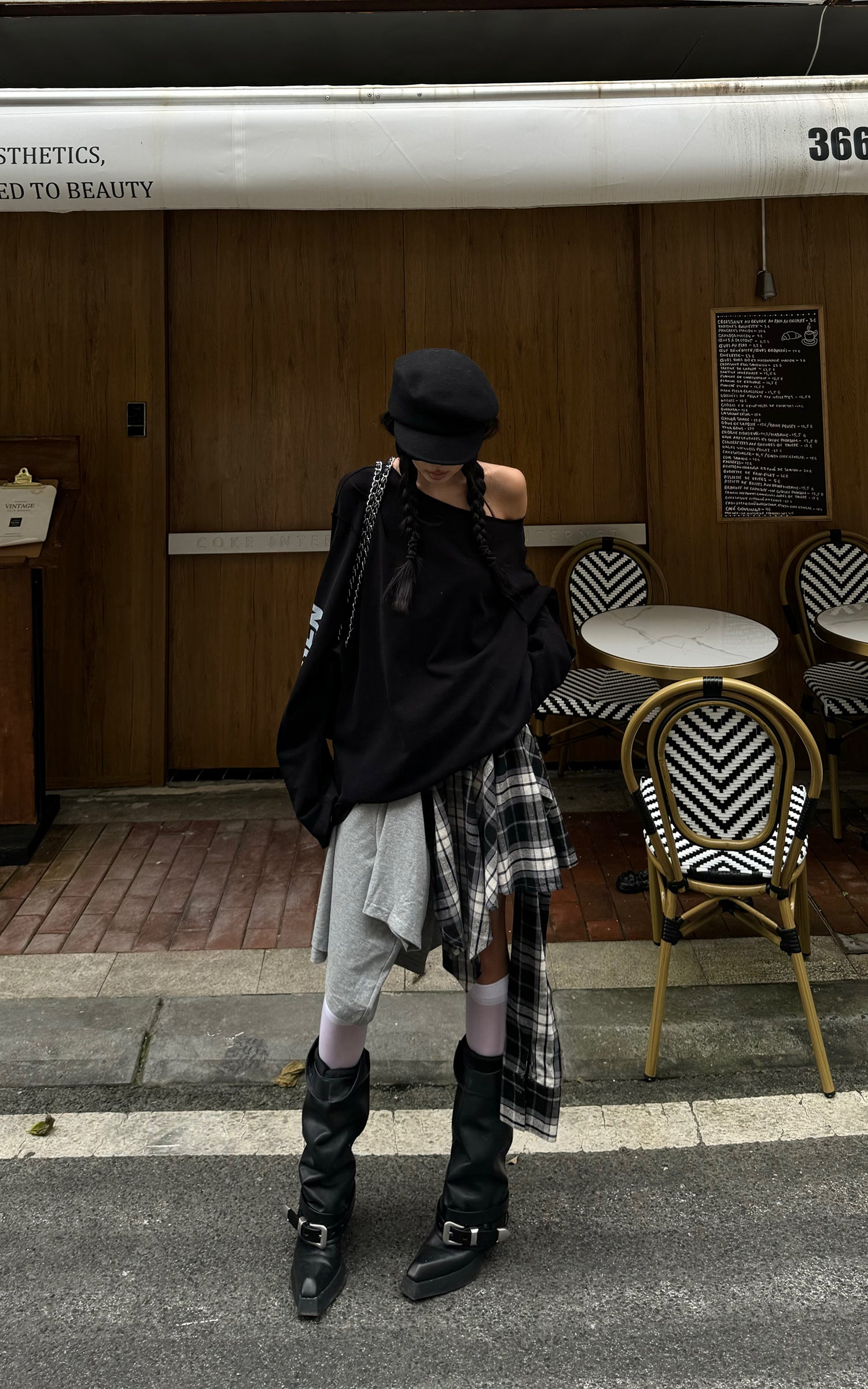 WARDEN EDGE Deconstructed Patchwork Skirt - PINKPARKS