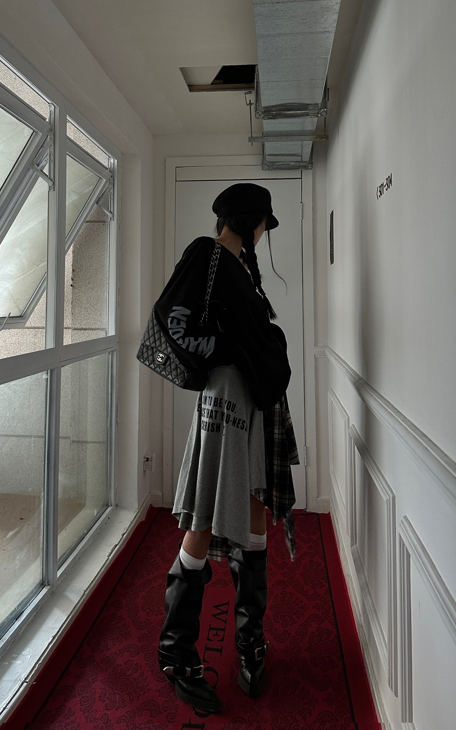 WARDEN EDGE Deconstructed Patchwork Skirt - PINKPARKS