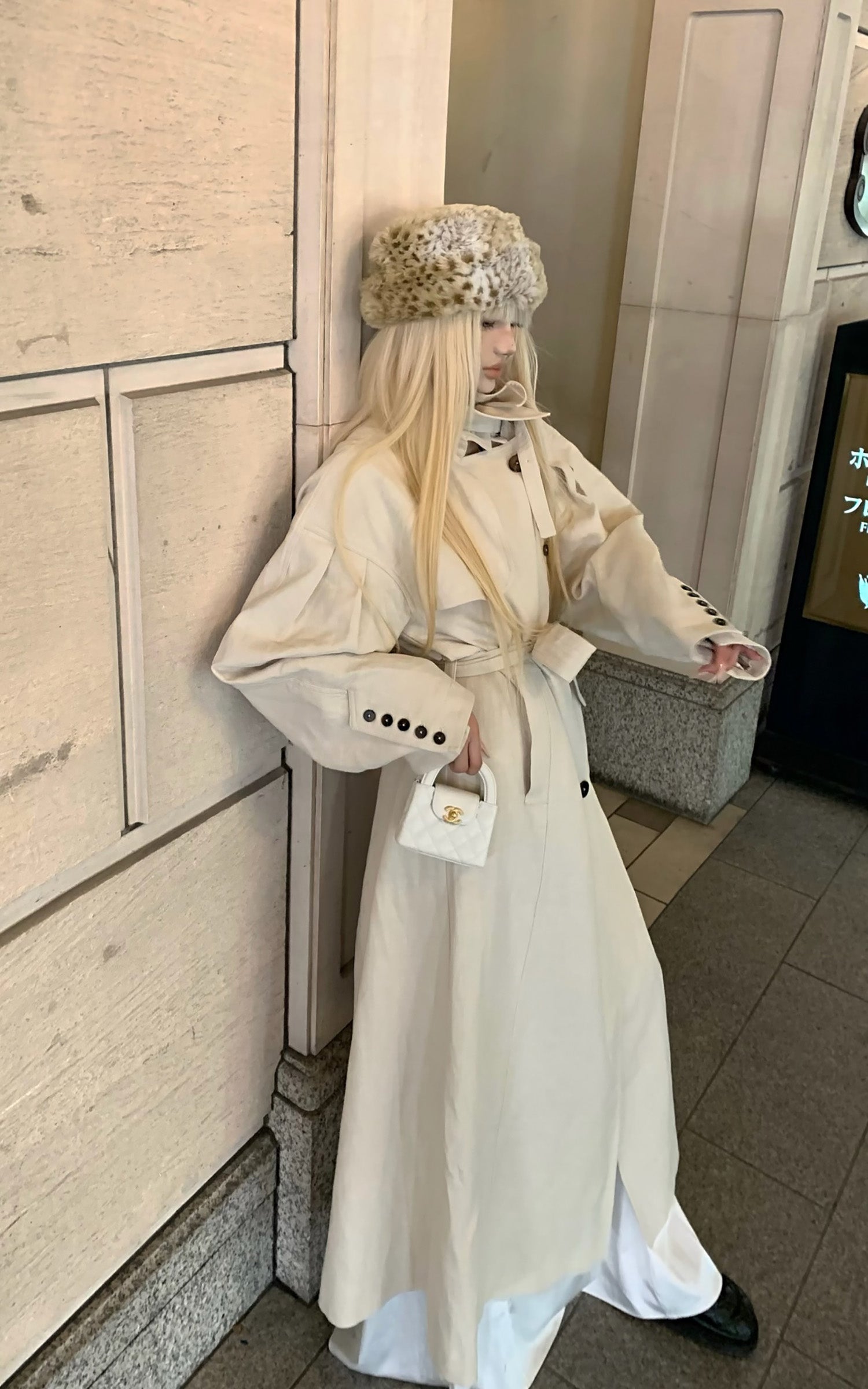 Rase le Sol Oversized Cotton-Linen Outerwear with Belted Waist - PINKPARKS