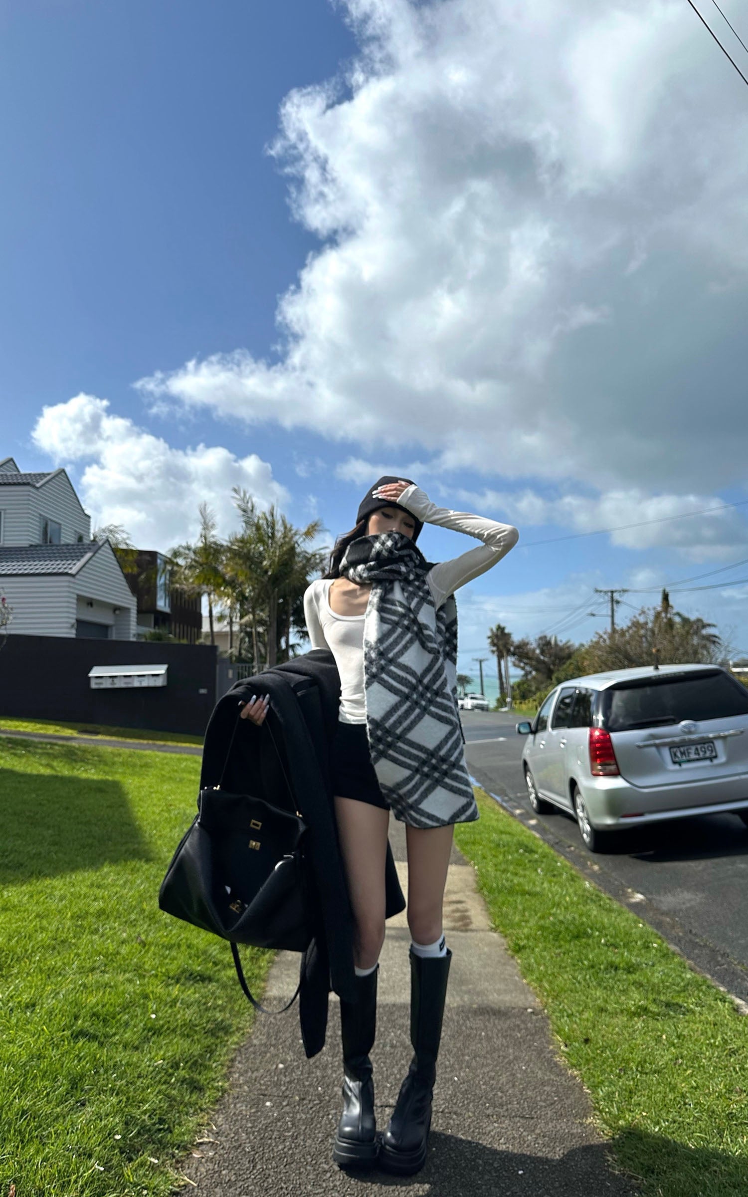 0122stepll クロップドインナー レイヤー ロングスリーブ Tシャツ