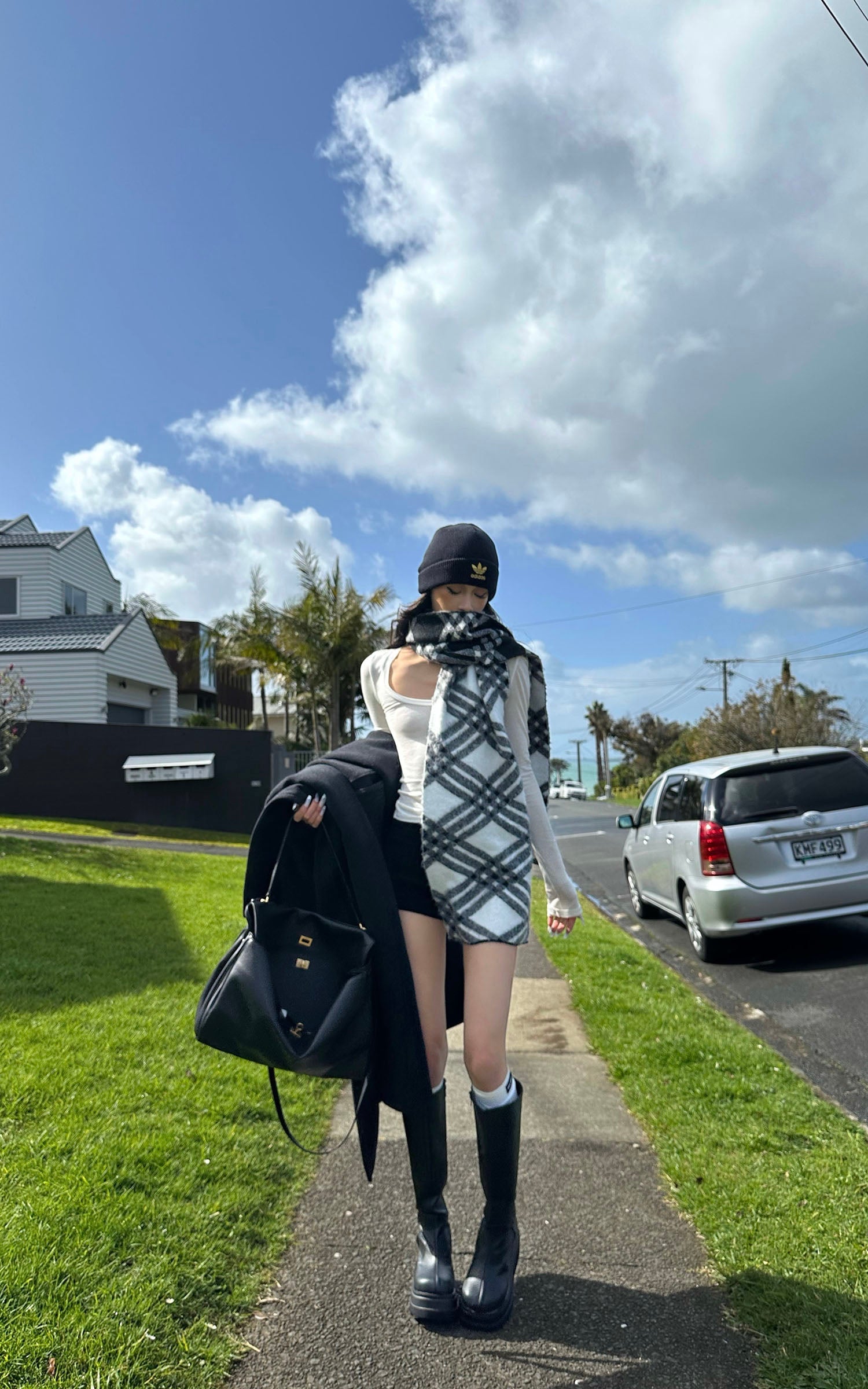 0122stepll クロップドインナー レイヤー ロングスリーブ Tシャツ